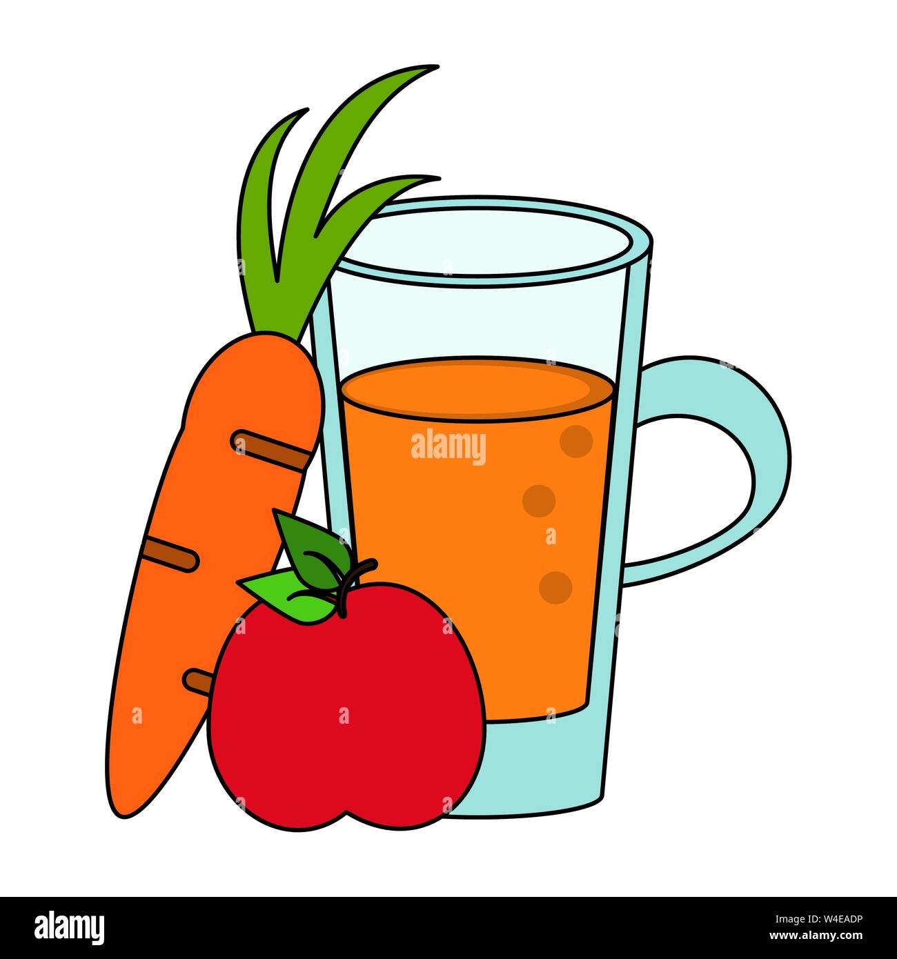 healthy drink juice nature cartoon Stock Vector Image & Art - Alamy