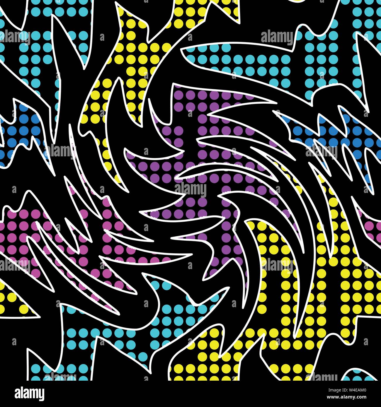 colorful geometric abstract pattern Graffiti Stock Vector