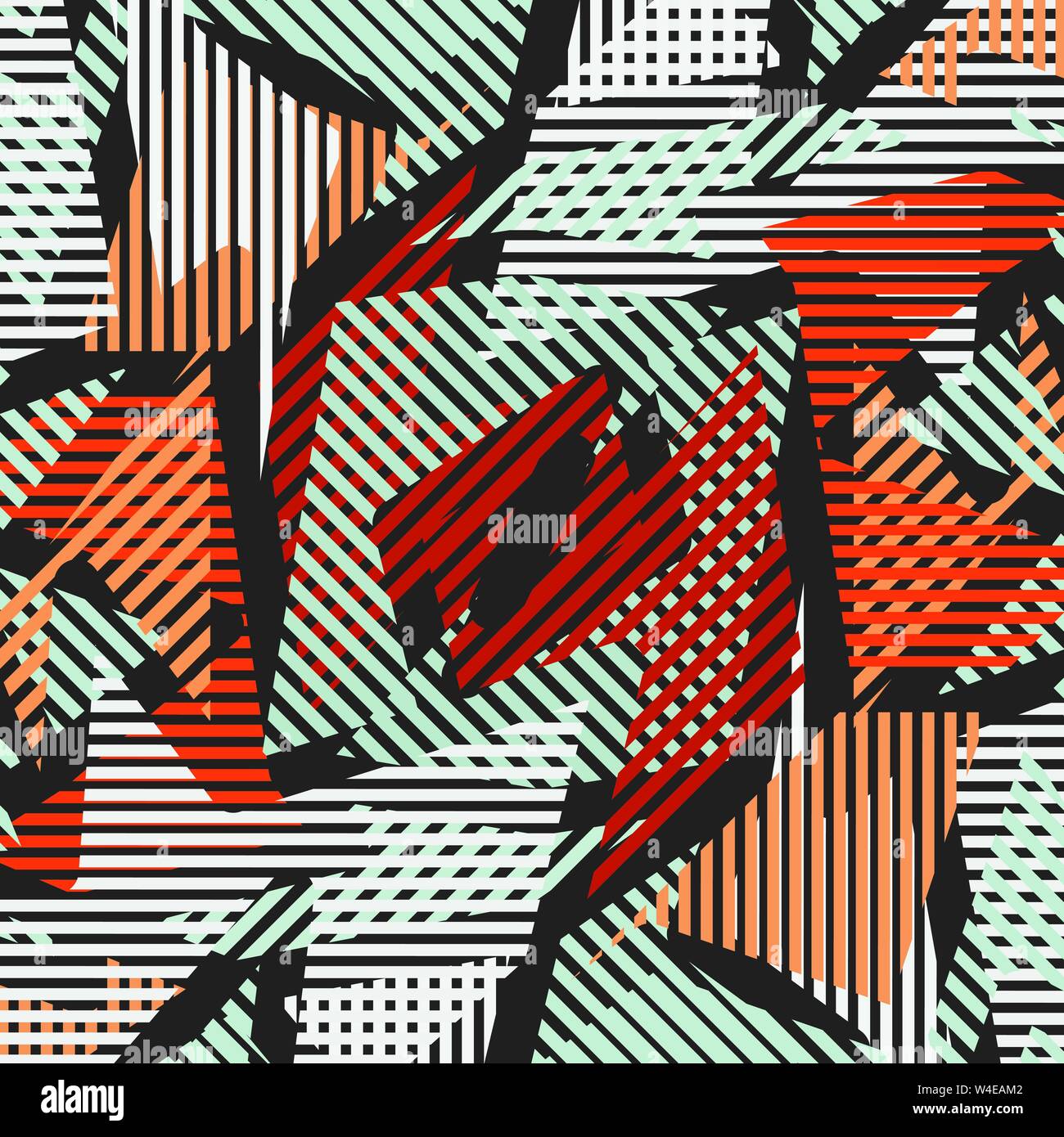 bright colorful geometric abstract pattern Graffiti Stock Vector