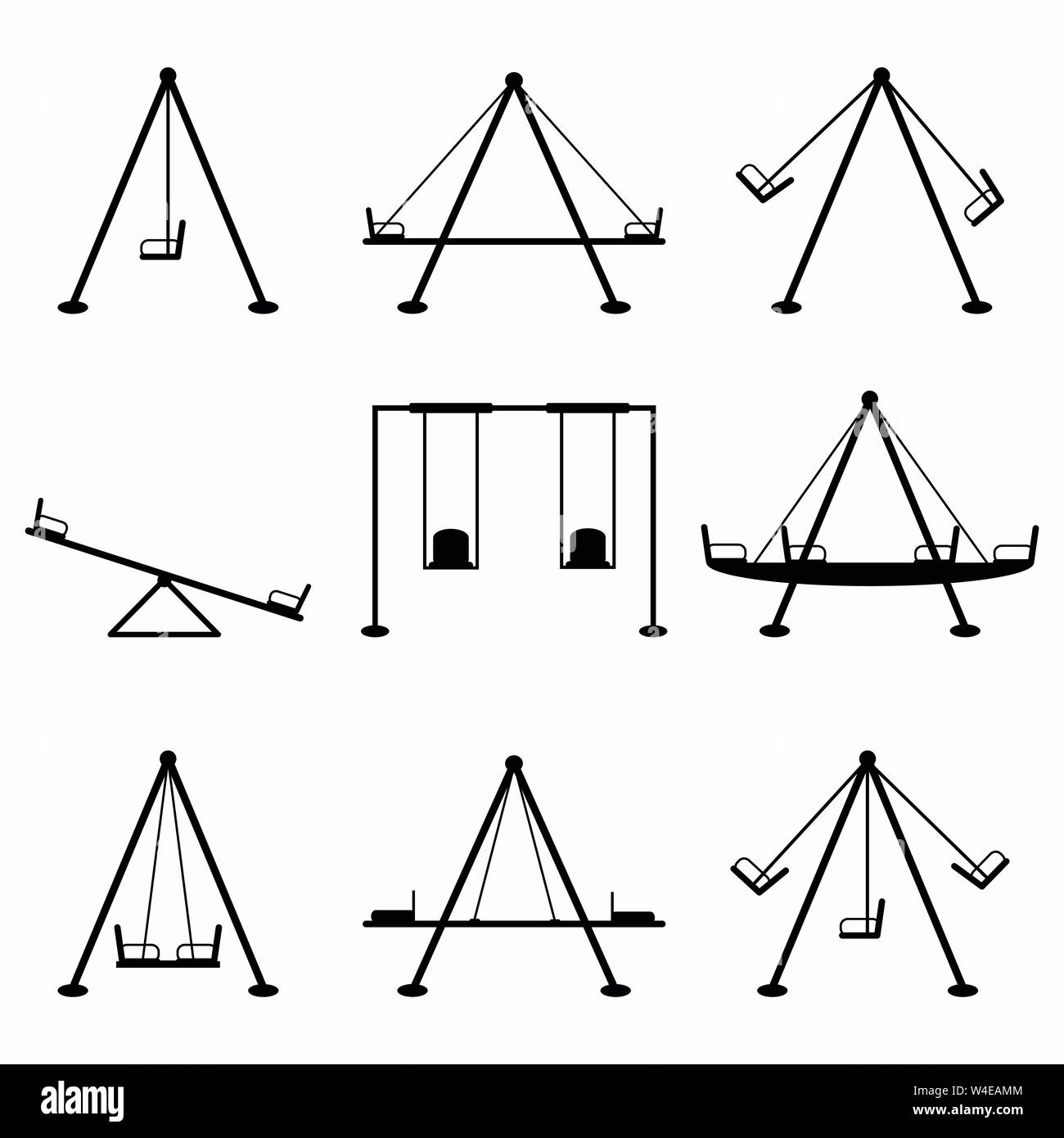teeter vector illustration collection of symbols Stock Vector Image