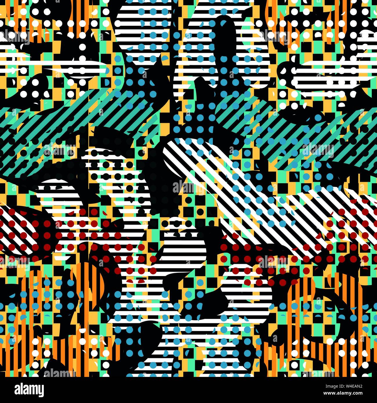 colored lines Graffiti pattern on a black background vector ...