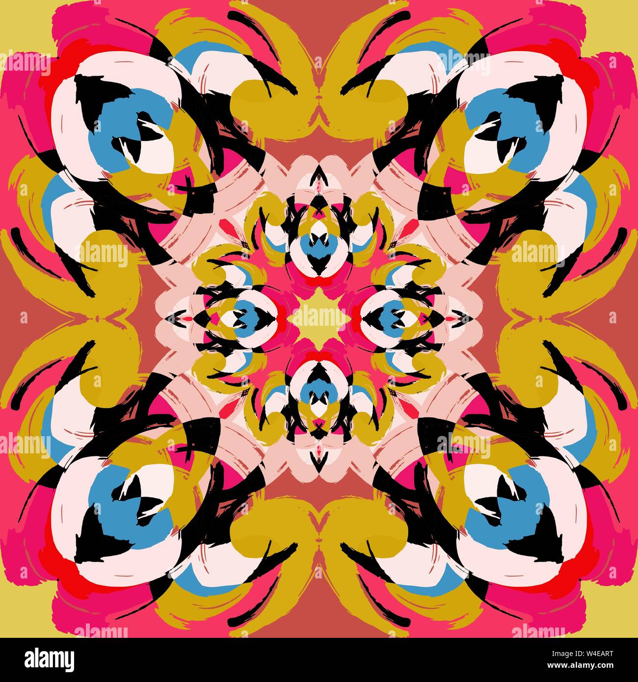 Hand drawn lace mandalas ethnic seamless pattern Stock Vector