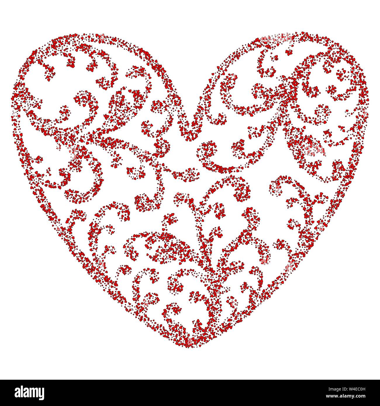 White contour heart on Stock Vector Images - Alamy