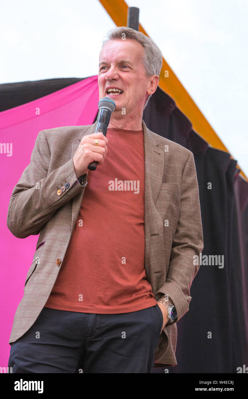 Comedian Frank Skinner performs on day 3 during the 2019 Latitude Festival at Henham Park. Stock Photo