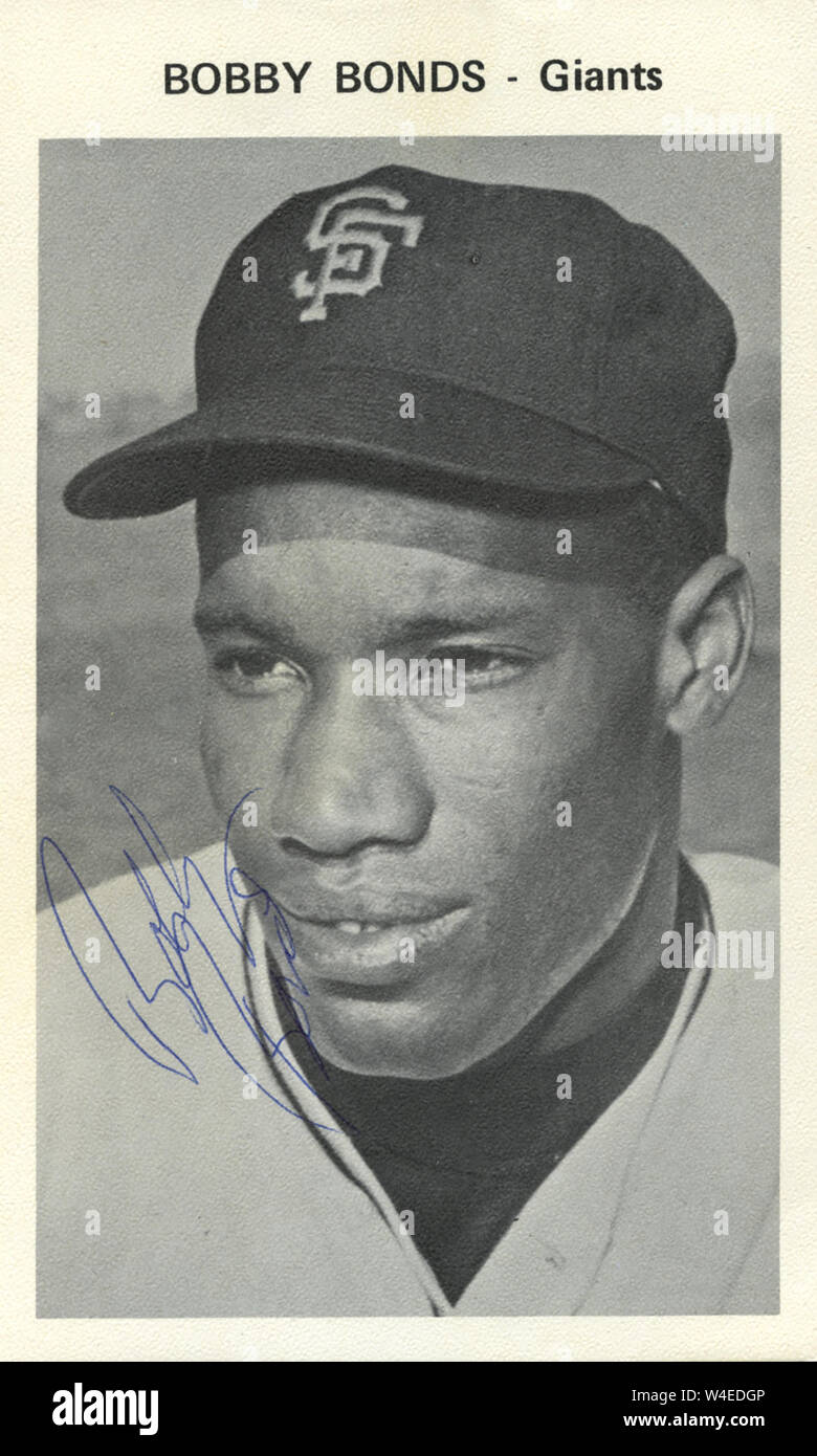 Baseball player Bobby Bonds the father of Barry Bonds also played for the San Francisco Giants Stock Photo
