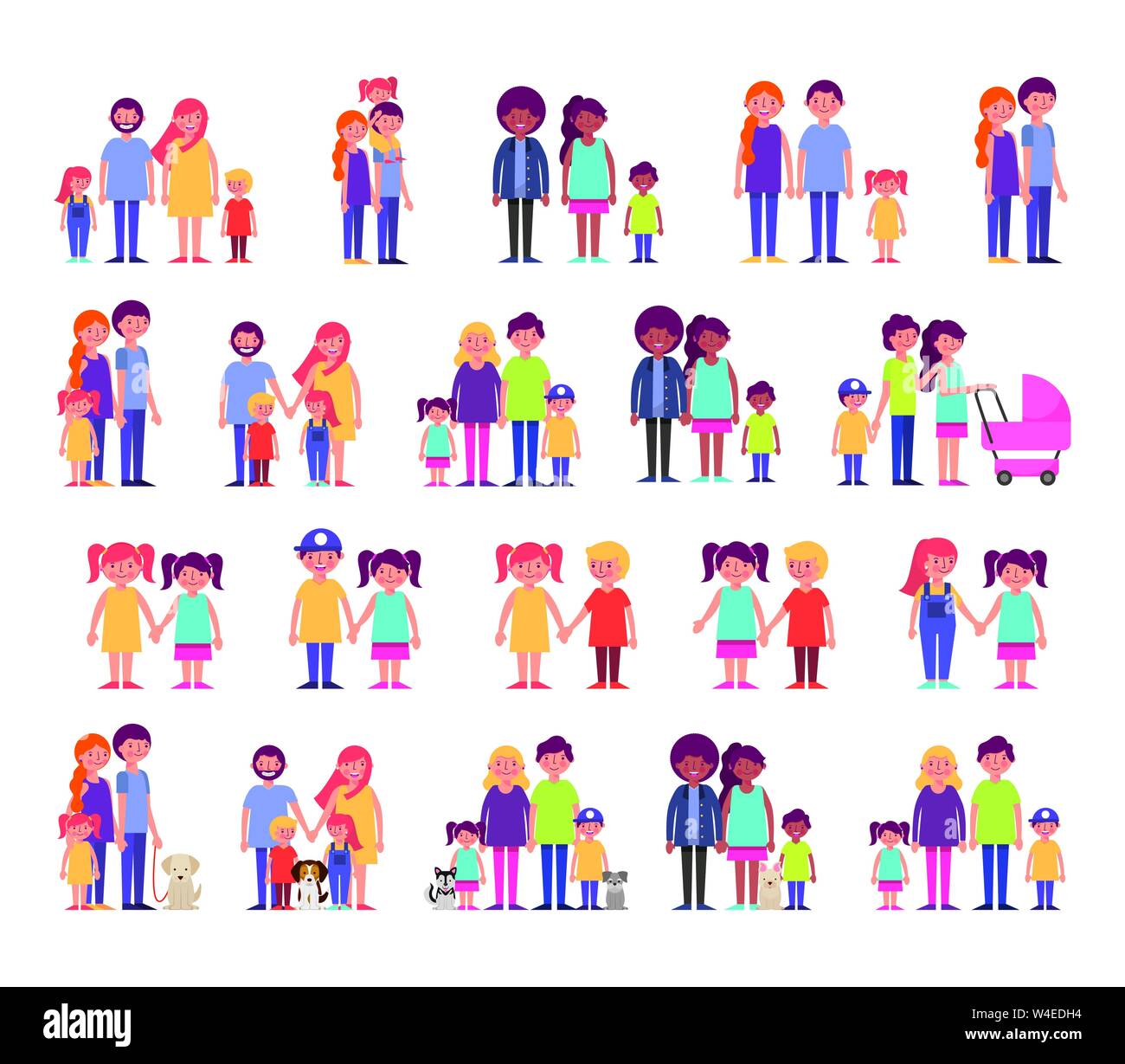 group of family members characters Stock Vector Image & Art - Alamy