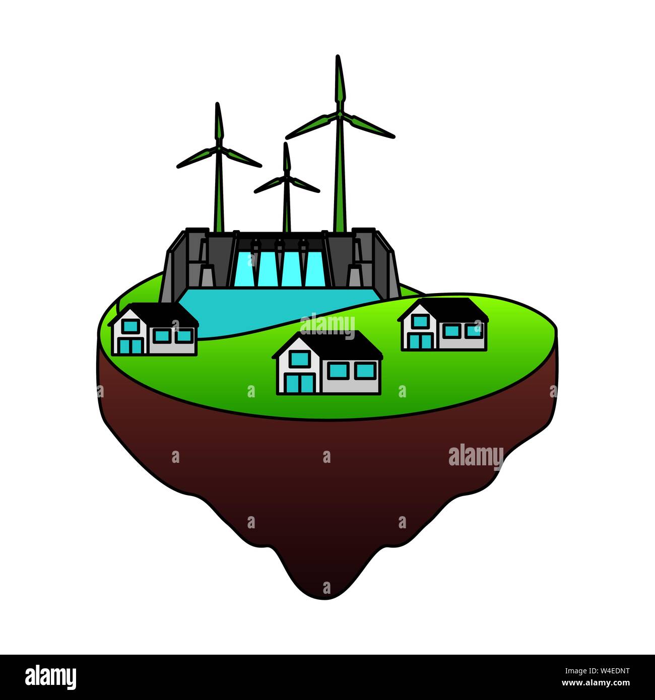 eco friendly concept flat design Stock Vector Image & Art - Alamy