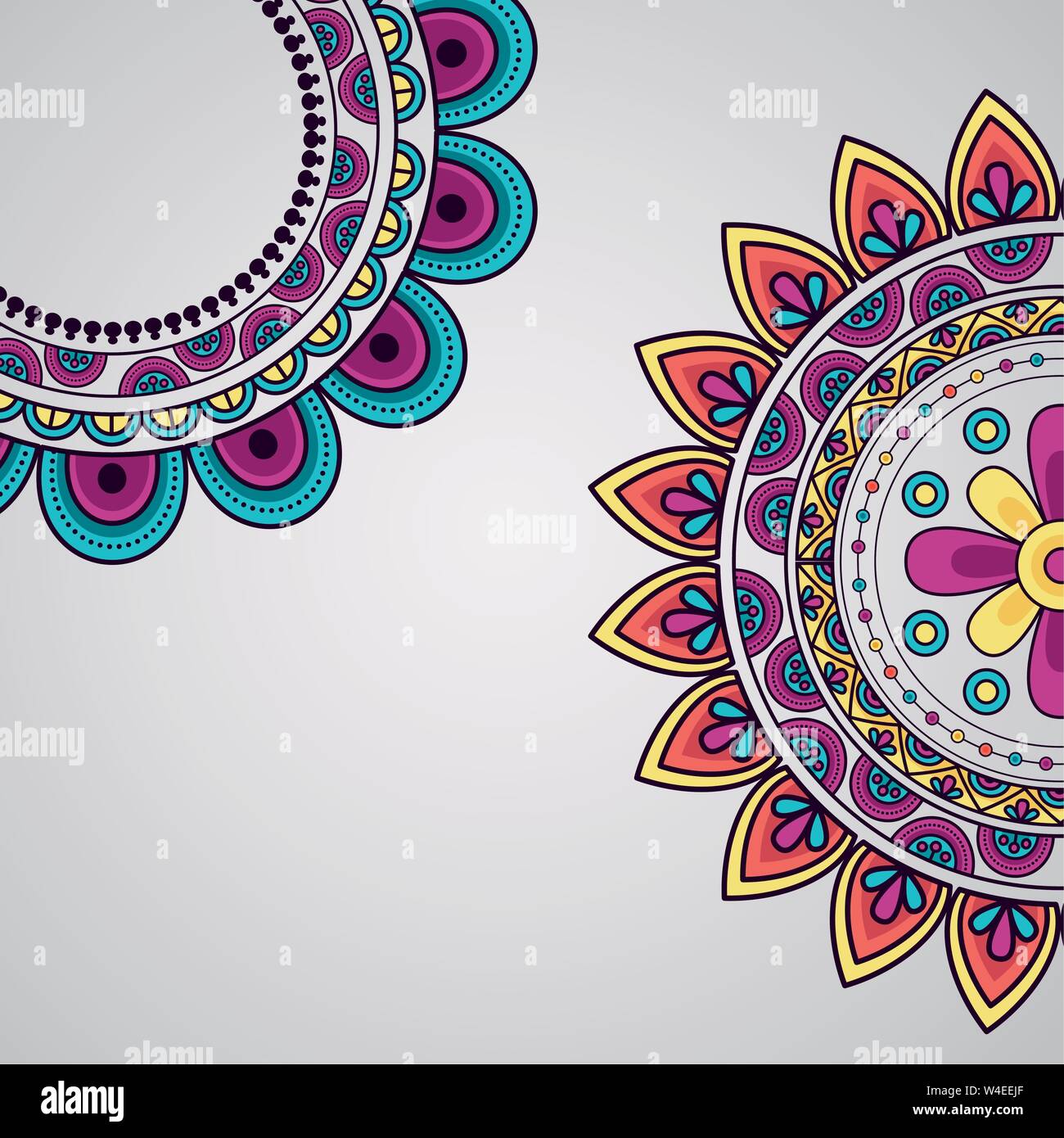 mandalas floral decoration ornament design Stock Vector Image & Art - Alamy
