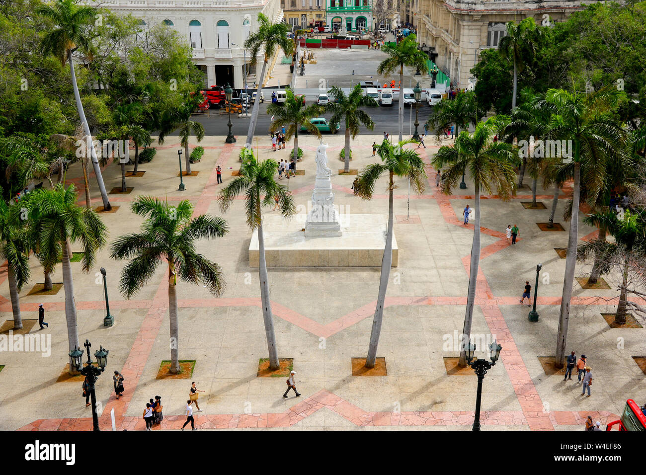 Parque central plaza in la Havana, Cuba Stock Photo