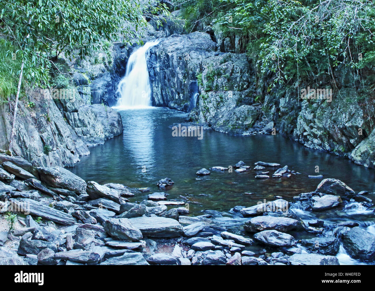 Crystal Falls waterfall precinct at the top of the Crystal Cascades