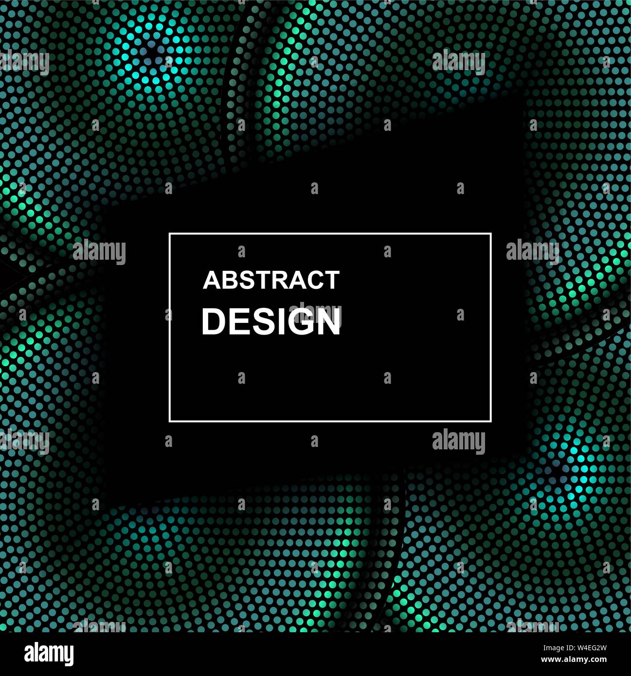 Vector abstract halftone circle frame. Abstract dotted gradient logo design elements. Grunge halftone textured pattern with dots Stock Vector