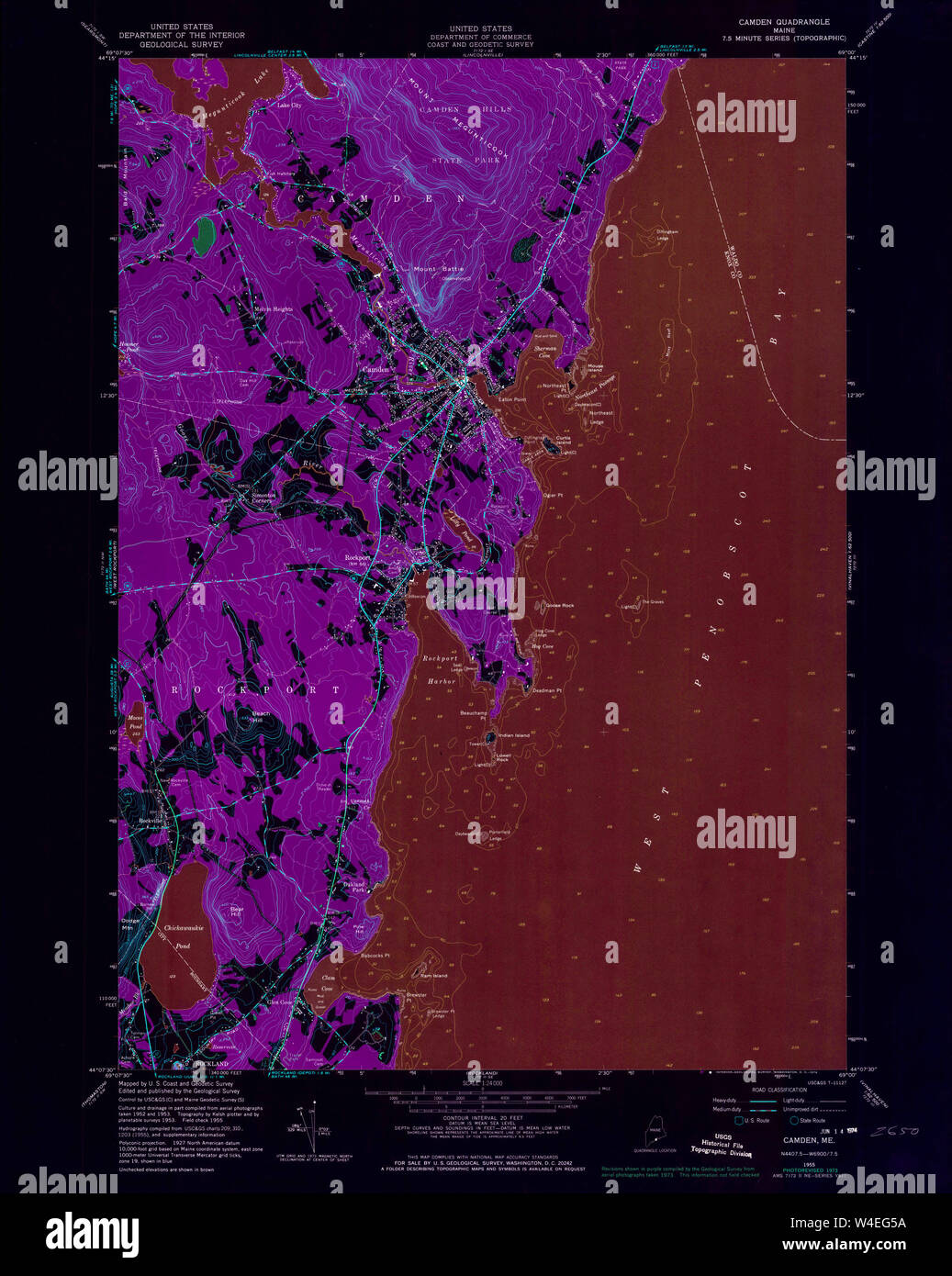 Map of camden maine hires stock photography and images Alamy