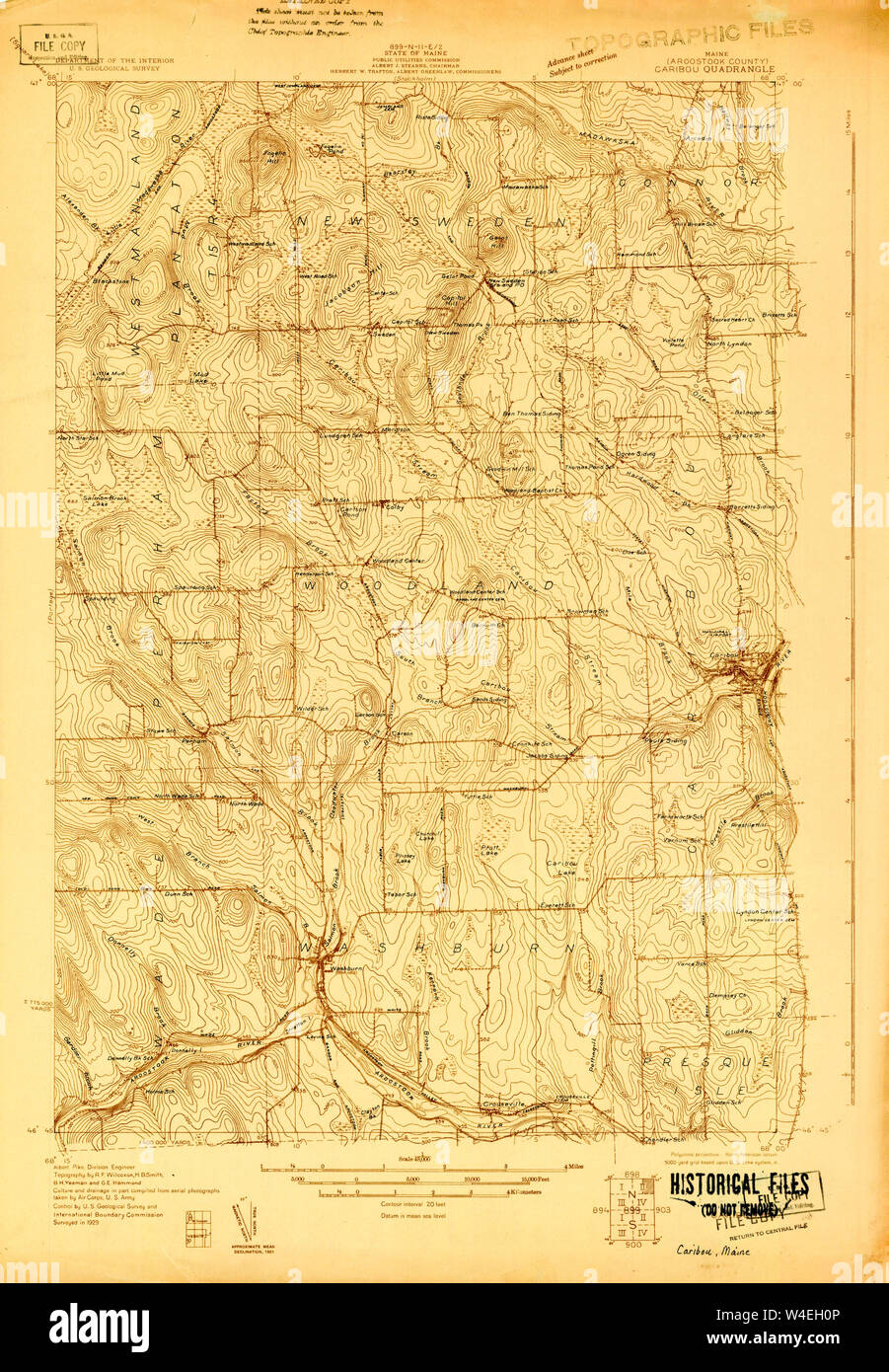 Caribou maine map hires stock photography and images Alamy