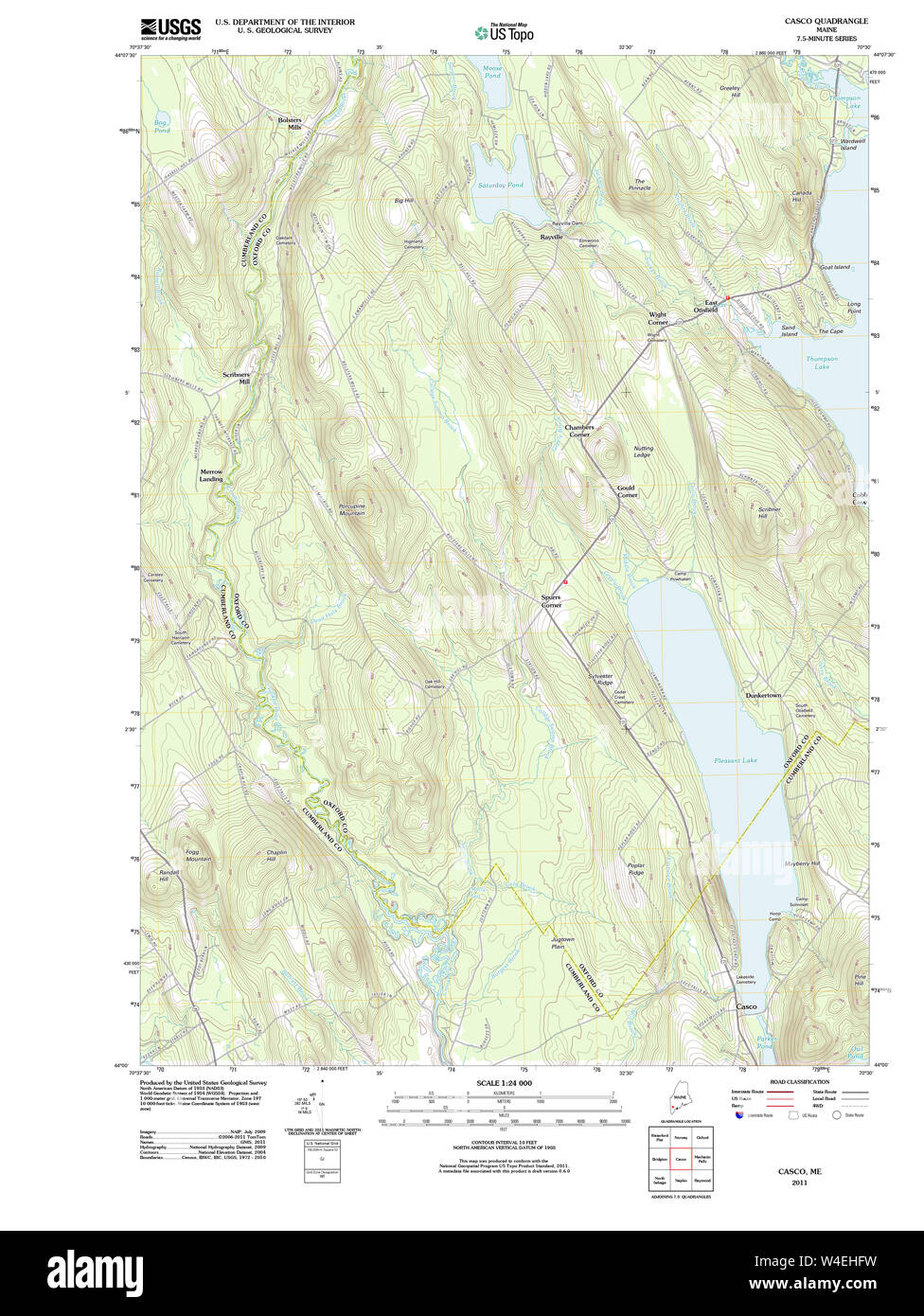 Maine Usgs Historical Map Casco 20110829 Tm Restoration W4EHFW 