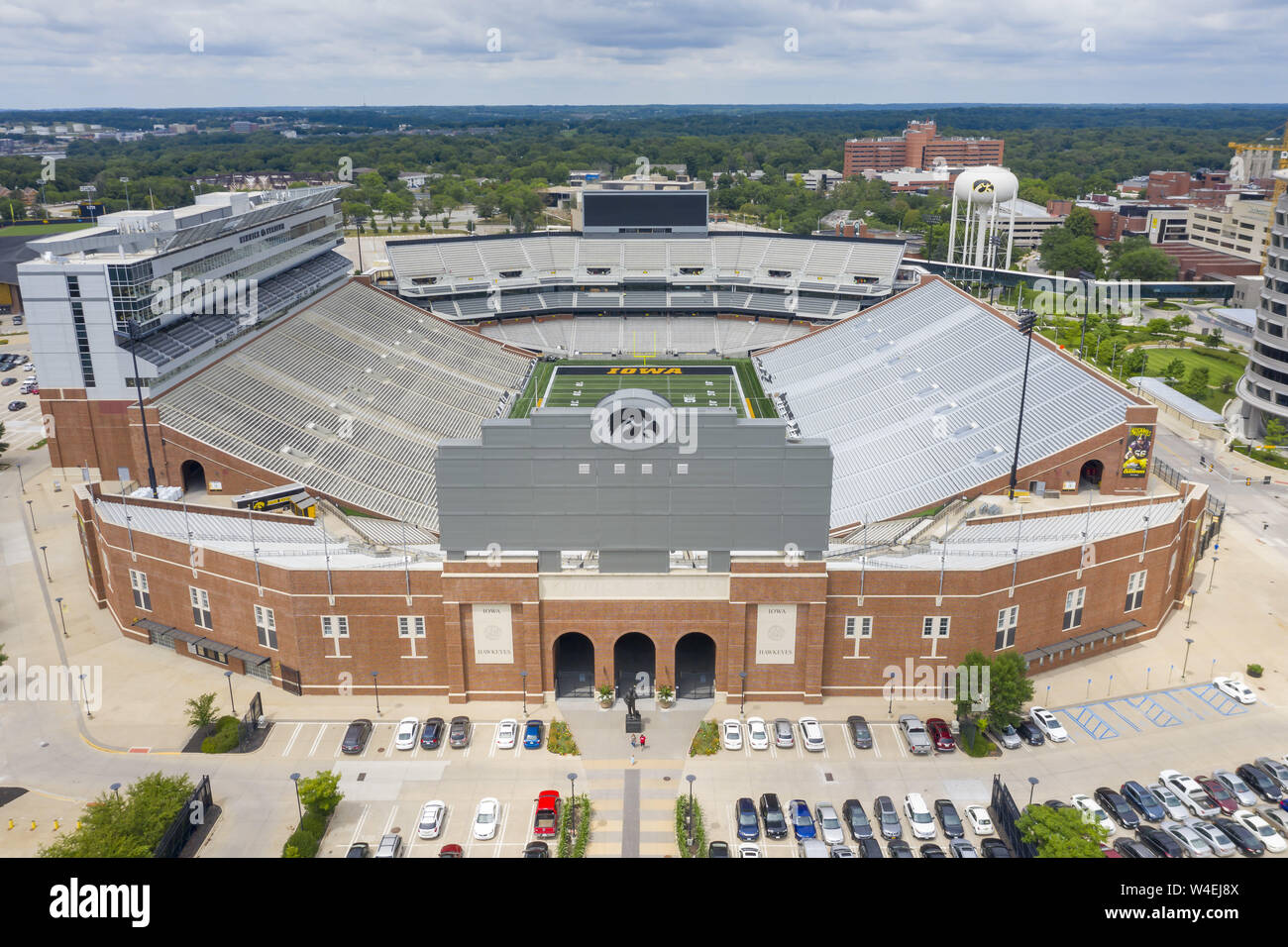Iowa City, Iowa, USA. 21st July, 2019. Aerial Views Kinnick Stadium