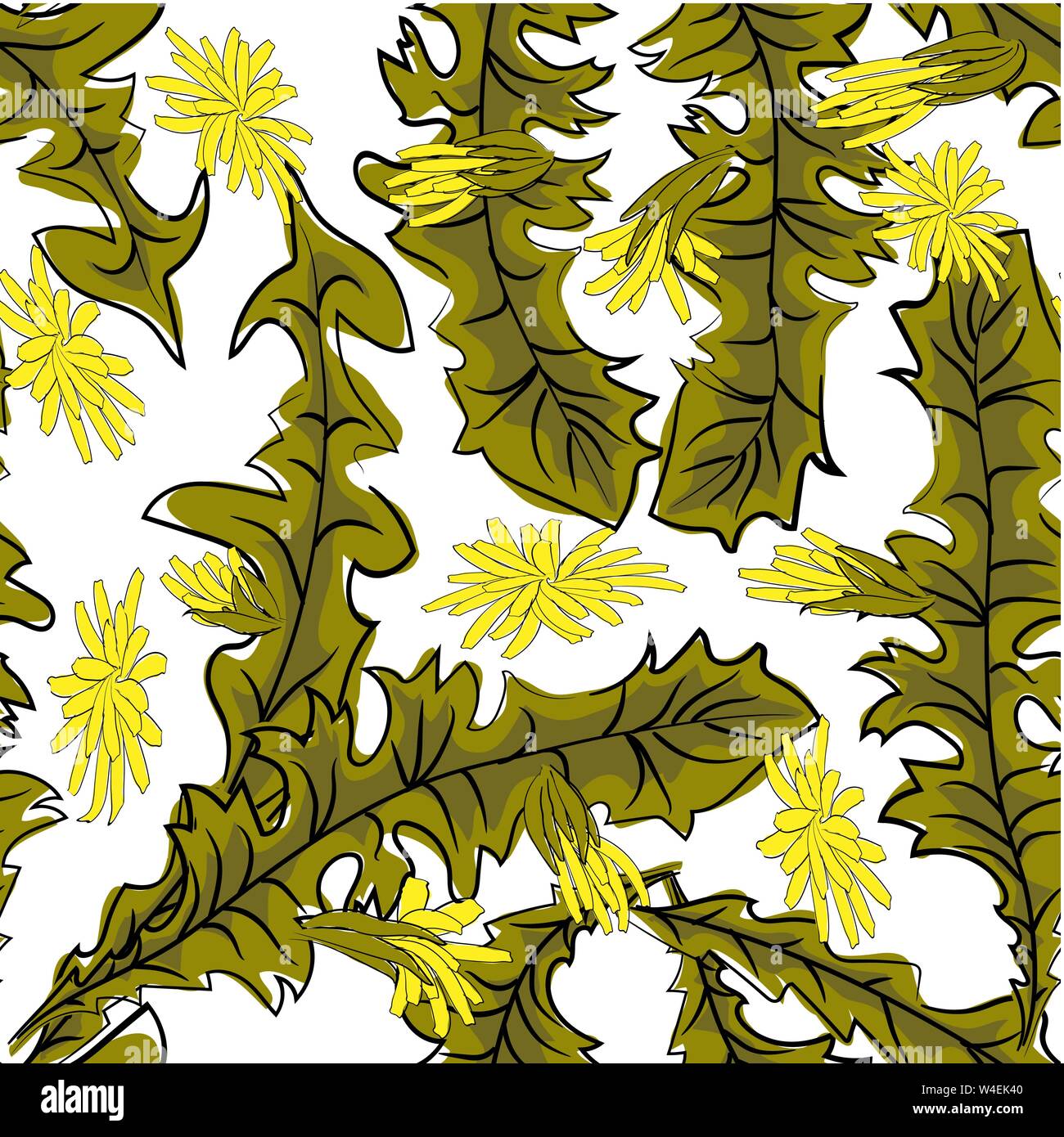 Repeat Pattern On Flying seamless pattern. Flying of dandelion seeds. Stylish repeating texture ...