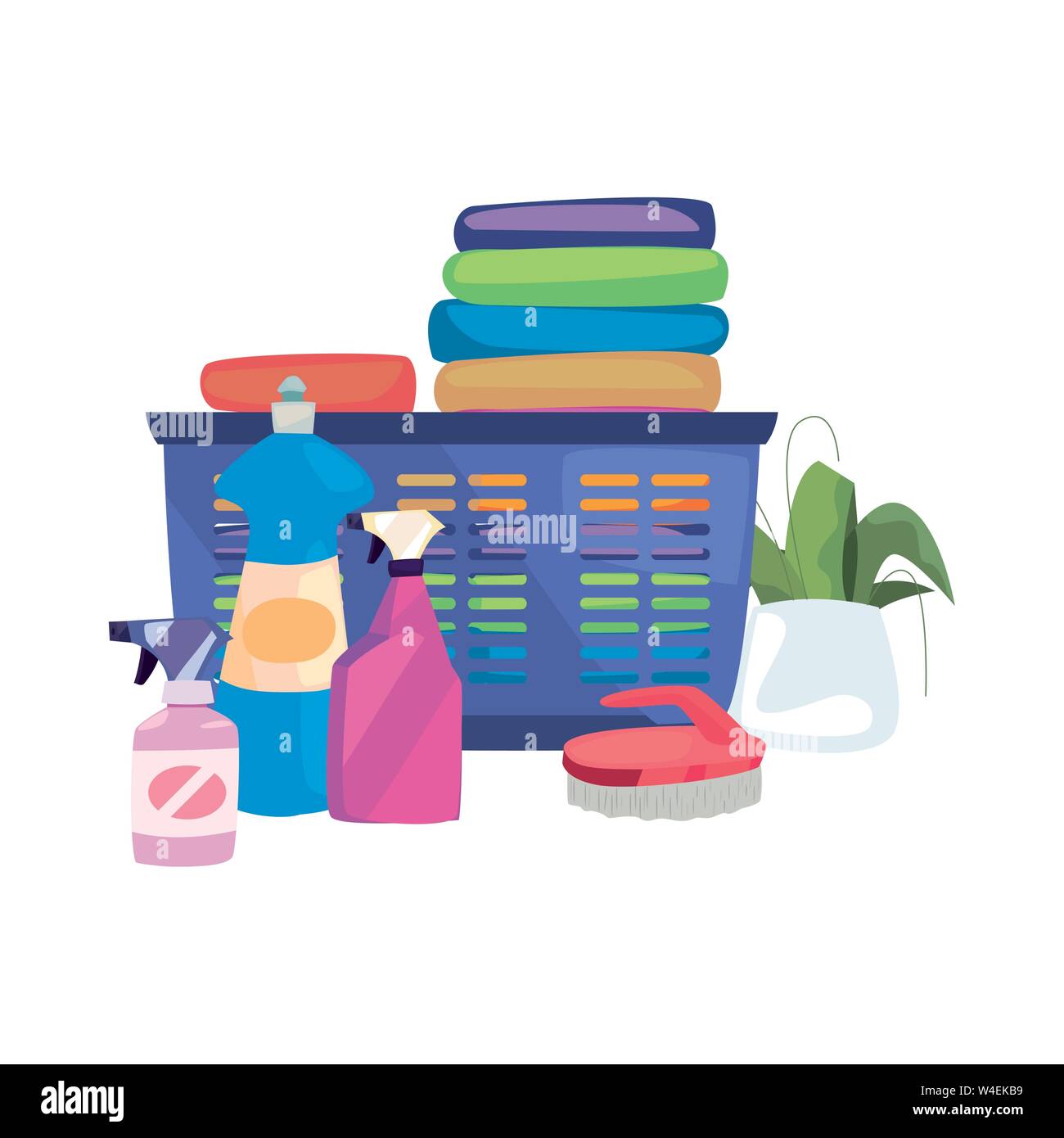 Plastic bottles of cleaning products Stock Vector Images - Alamy