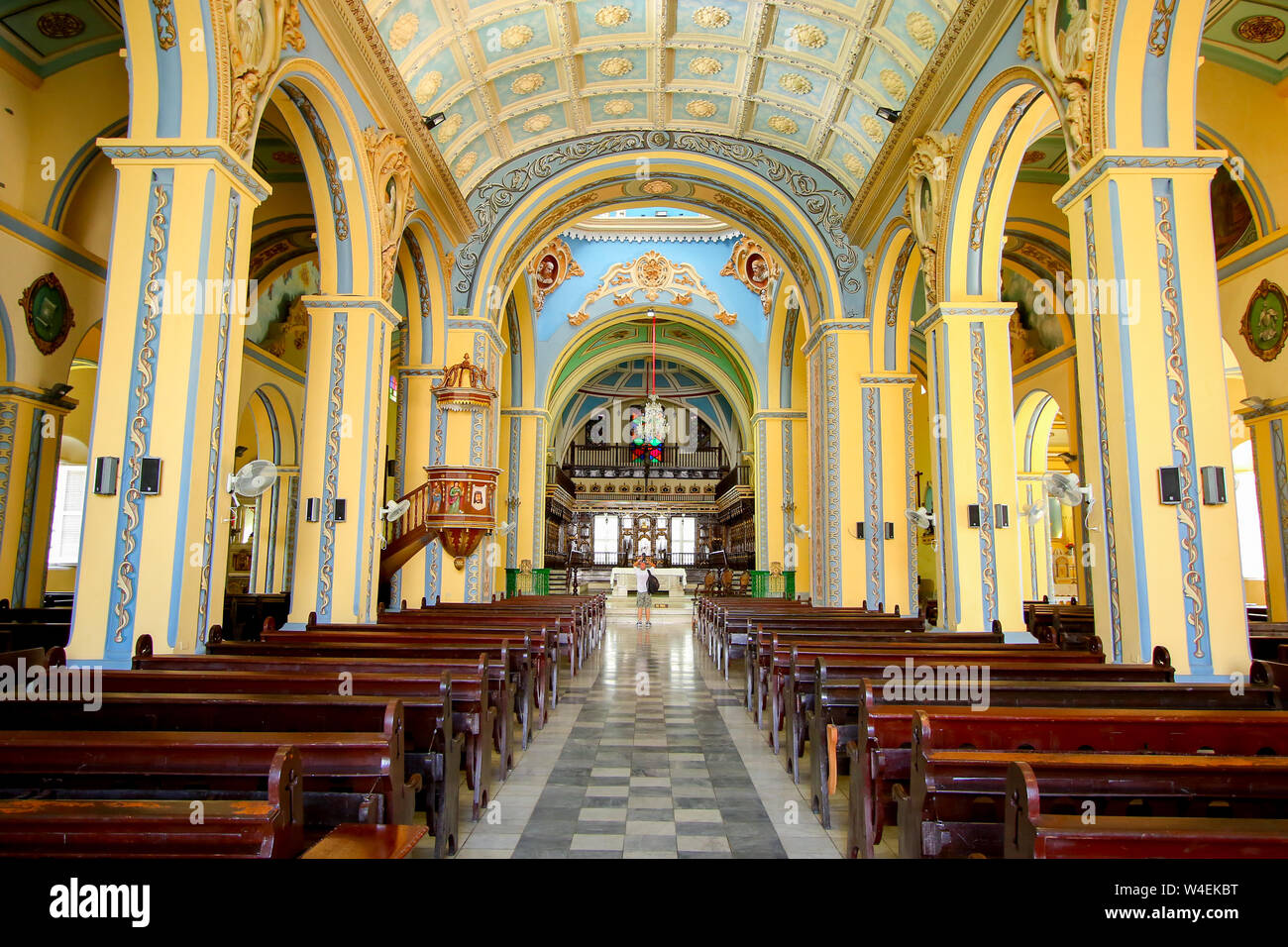 Interior of the cathedral of Santiago de Cuba Stock Photo