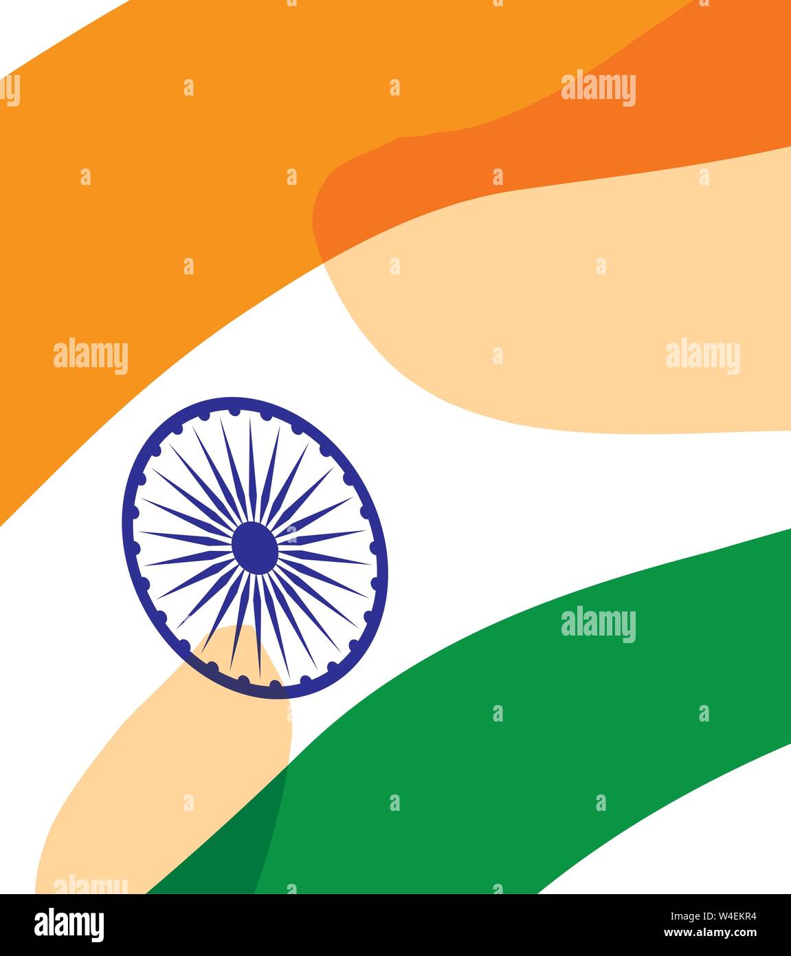 india independence day flag symbol flat design vector illustration ...