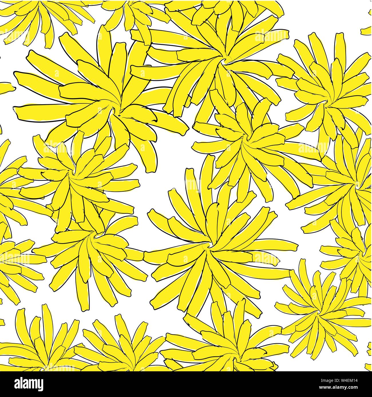 Dandelion flowers. Seamless pattern. Vector illustration. Hand drawing Stock Vector