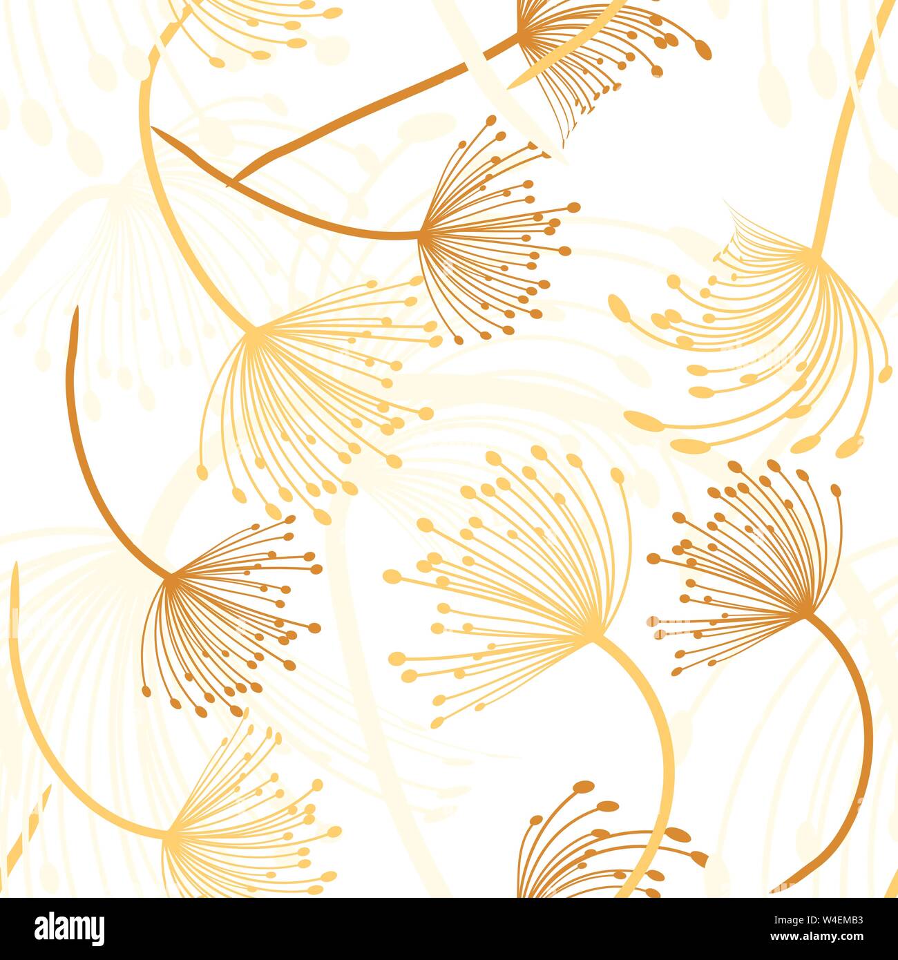 Repeat Pattern On Flying seamless pattern. Flying of dandelion seeds. Stylish repeating texture ...