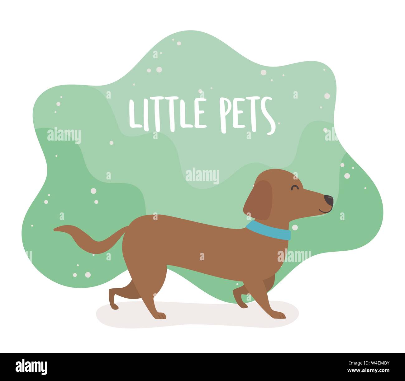 cute little dog mascot character vector illustration design Stock ...