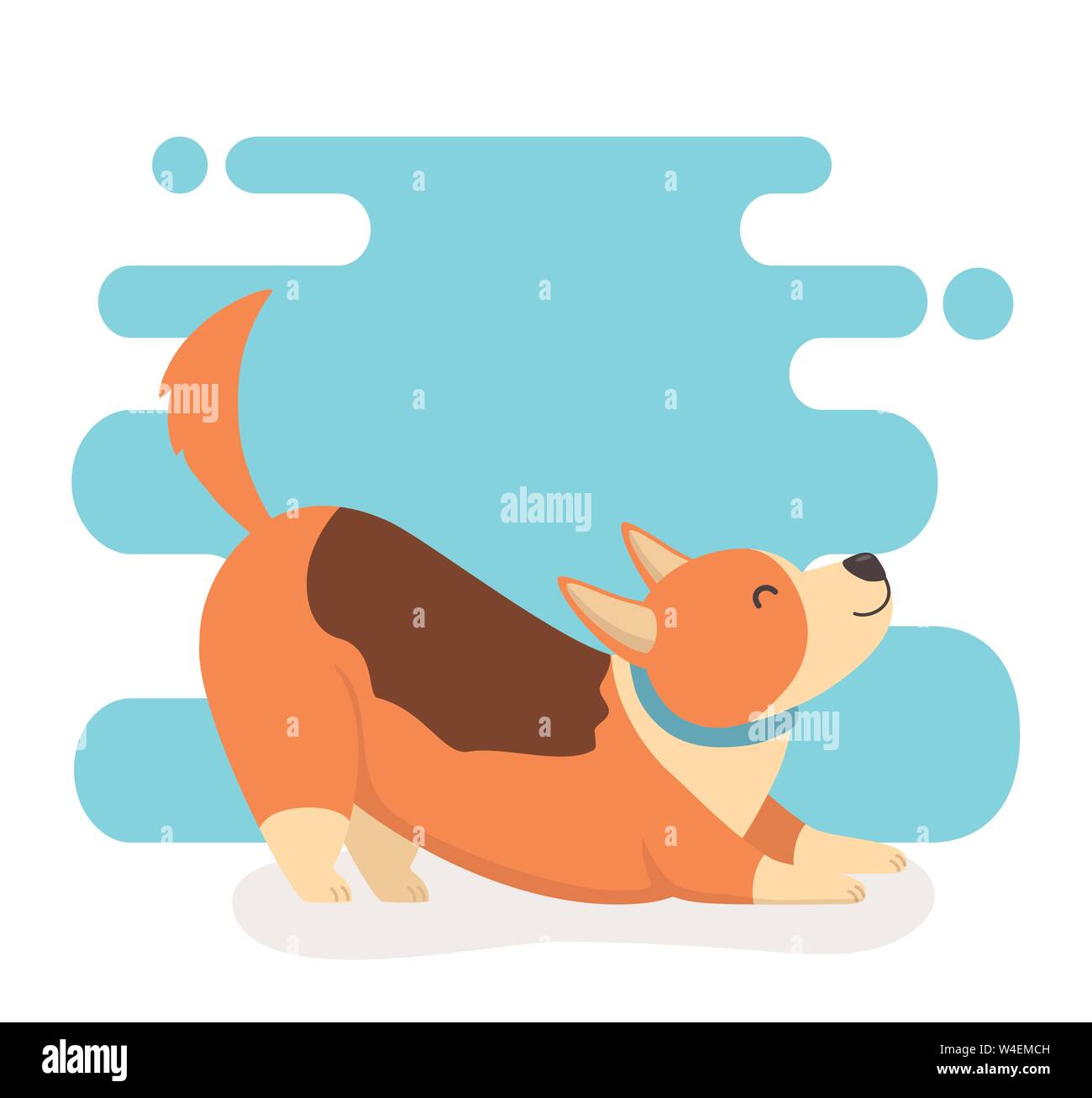 cute little dog mascot character vector illustration design Stock ...