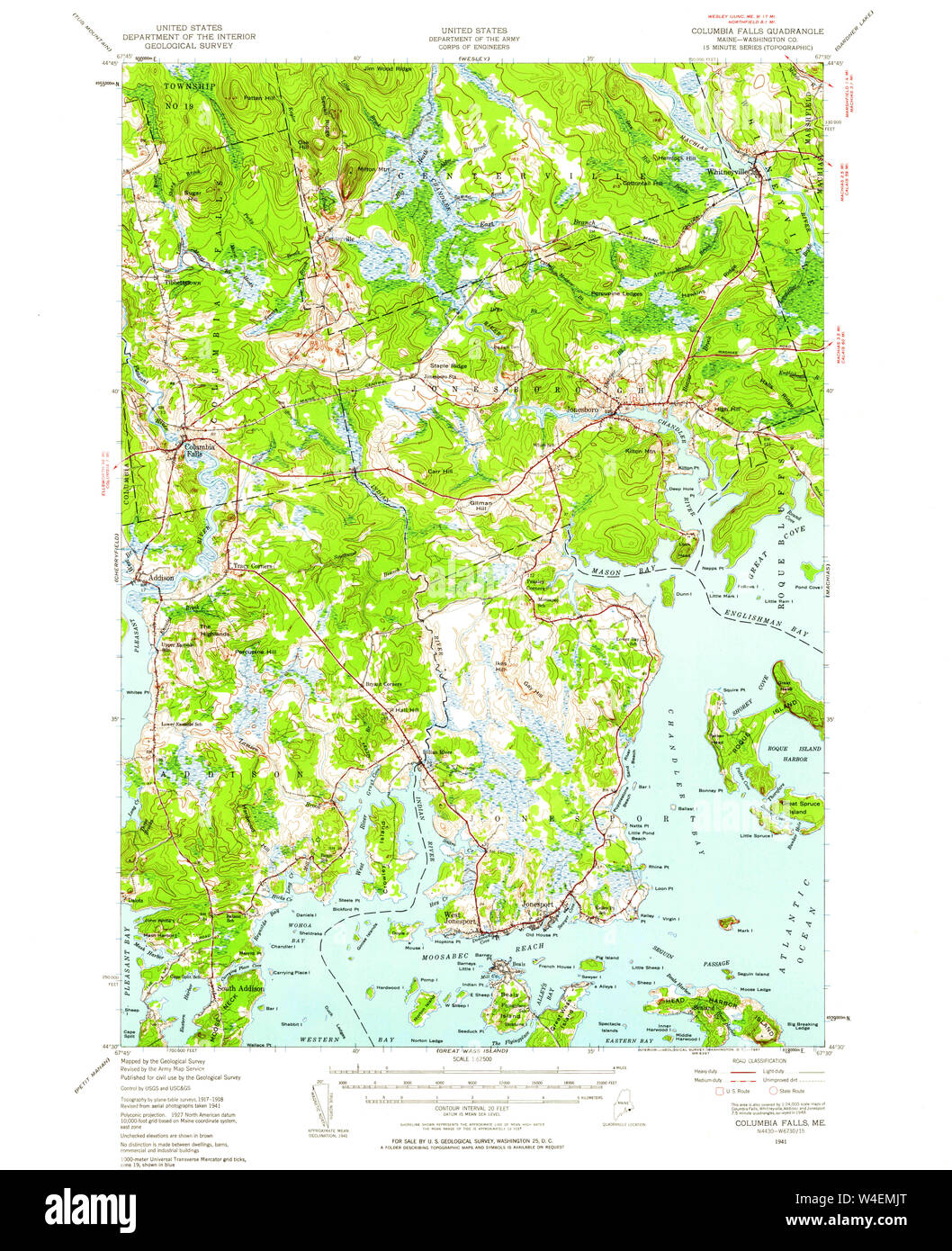 Columbia falls maine map hires stock photography and images Alamy