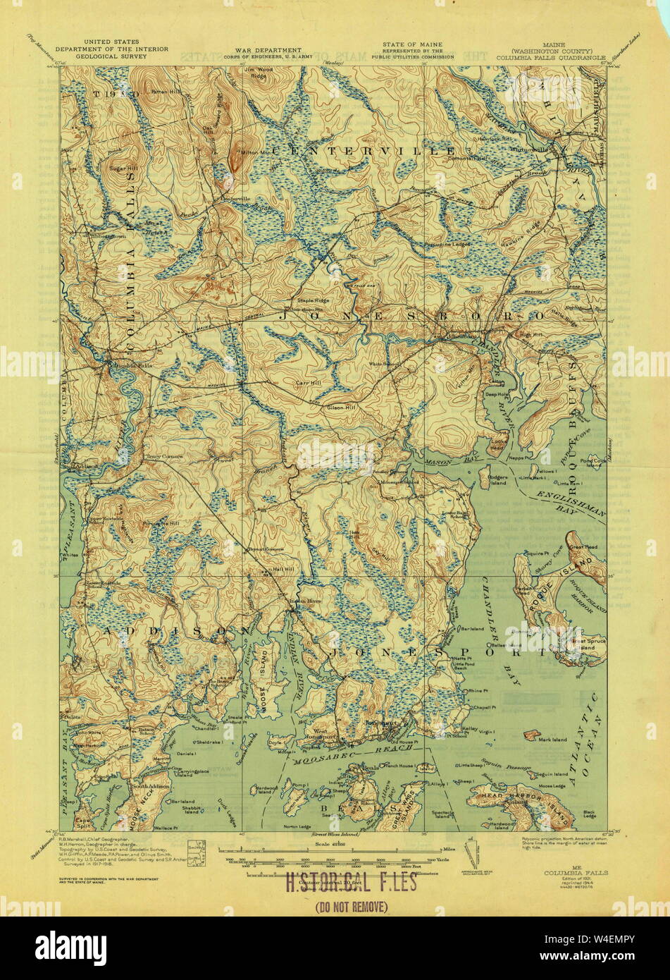 Columbia falls maine map hires stock photography and images Alamy