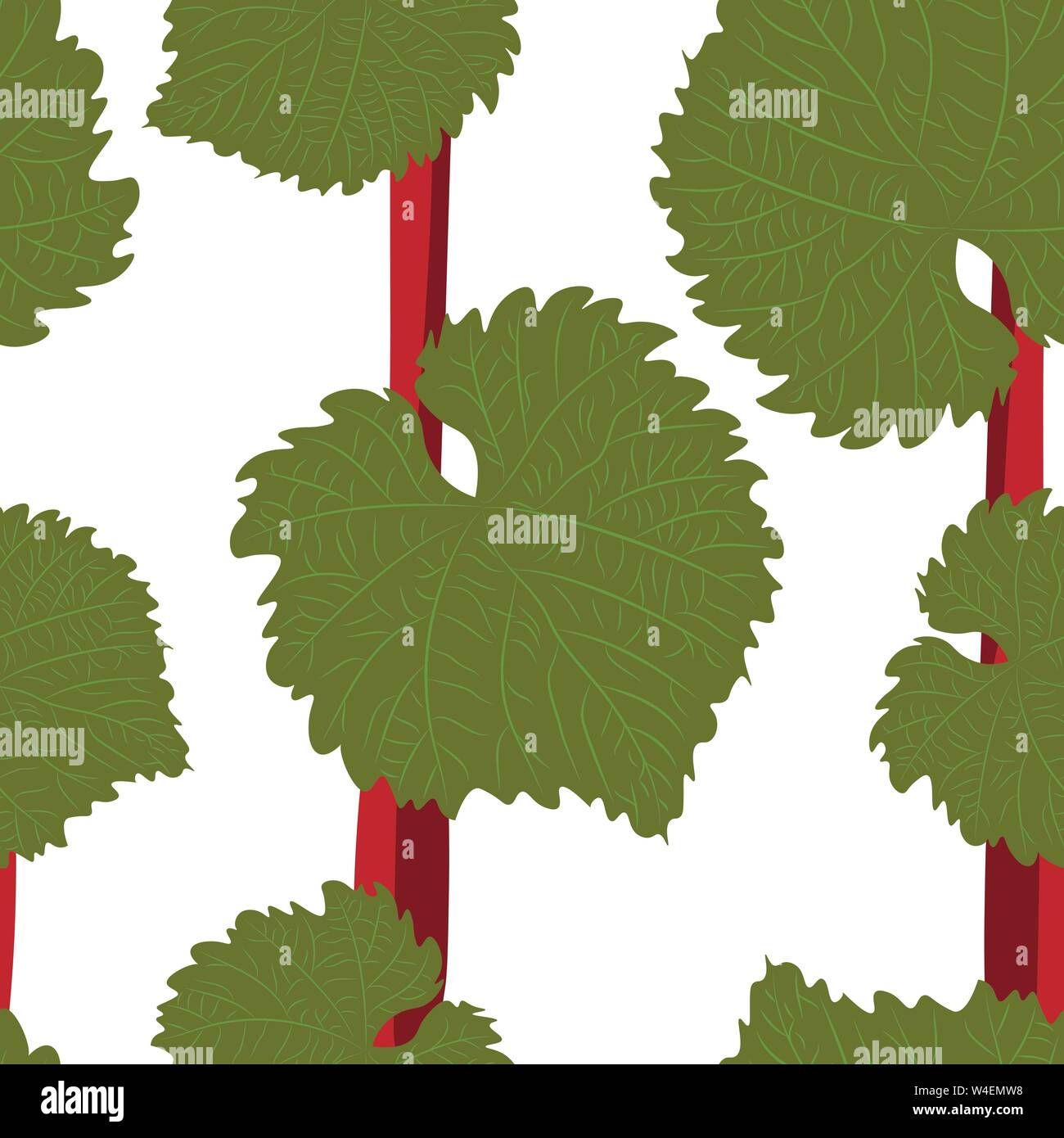Vector seamless pattern with hand drawn wine grape leaves. Beautiful design elements, perfect for prints and patterns Stock Vector