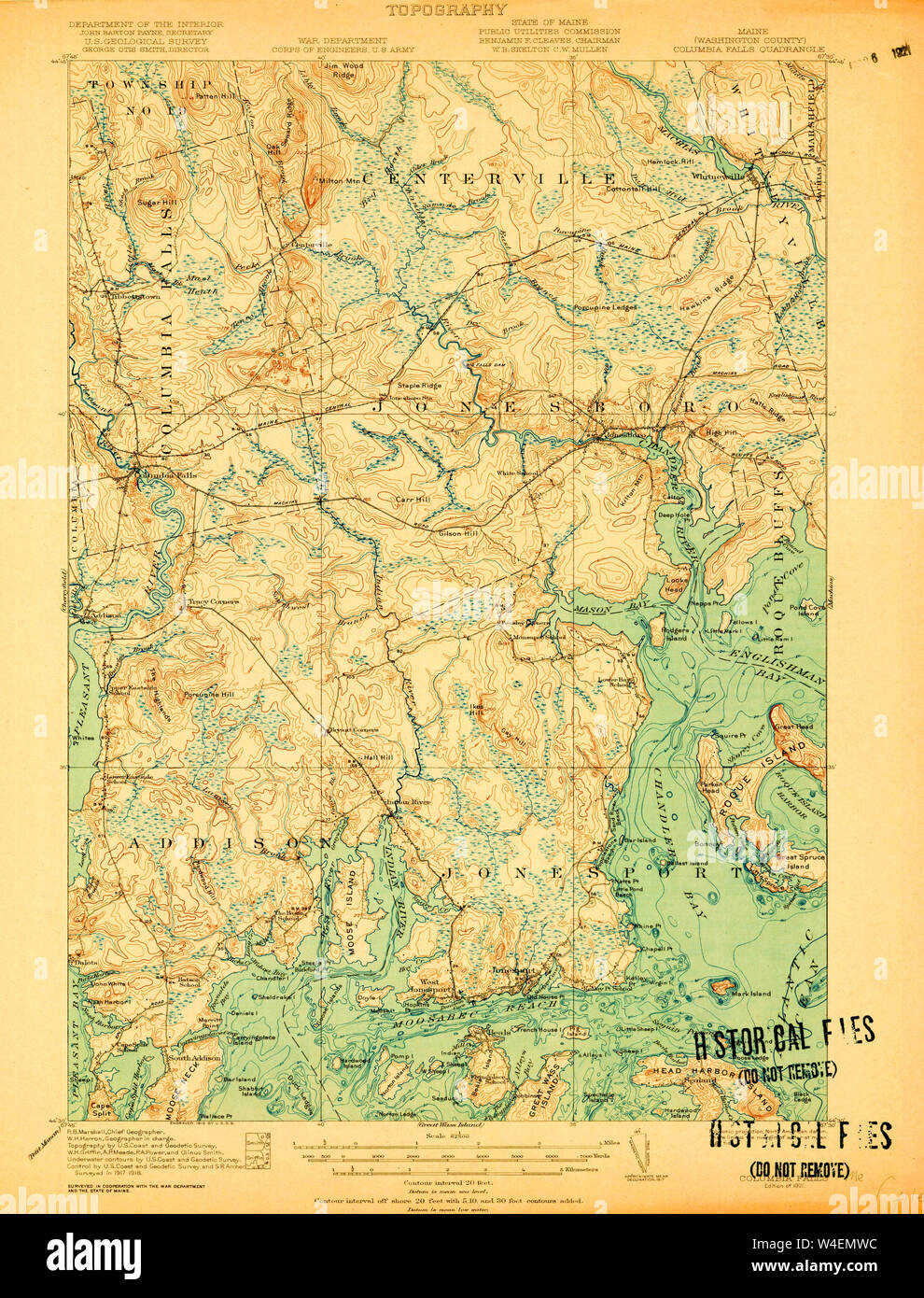 Columbia falls maine map hires stock photography and images Alamy