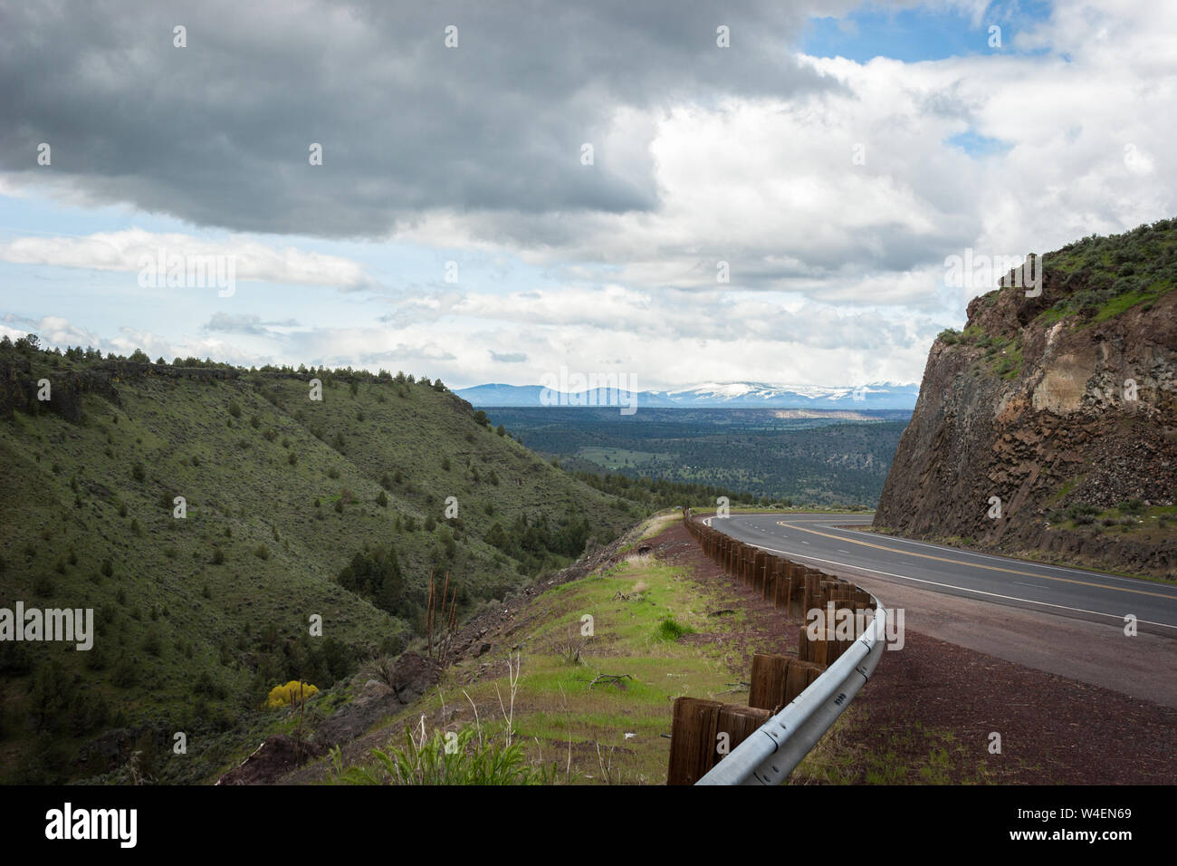 A landscape from the Great Basin in central Oregon in spring. Stock Photo