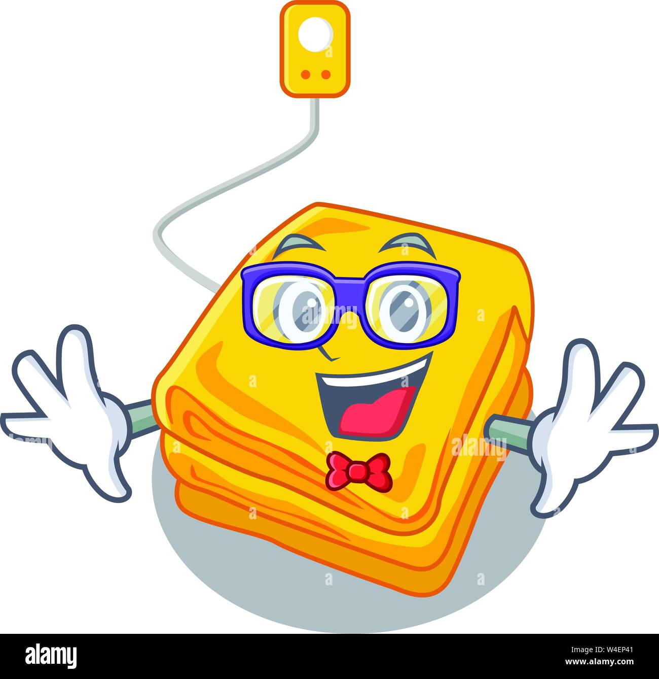 Geek electric blanket isolated with the cartoon vector illustration