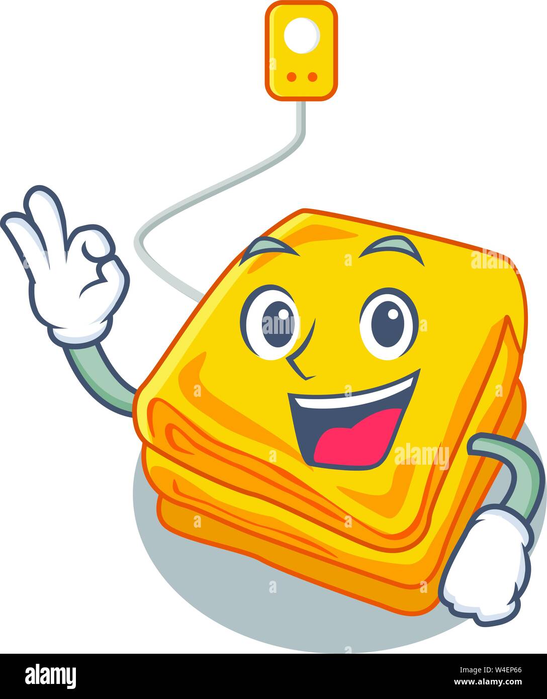 Okay electric blanket isolated with the cartoon vector illustration