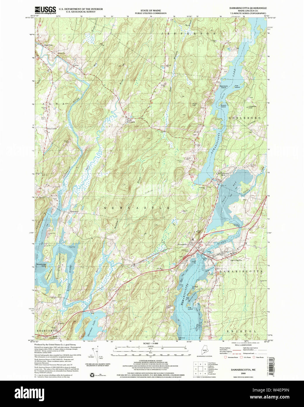 Map of damariscotta hires stock photography and images Alamy