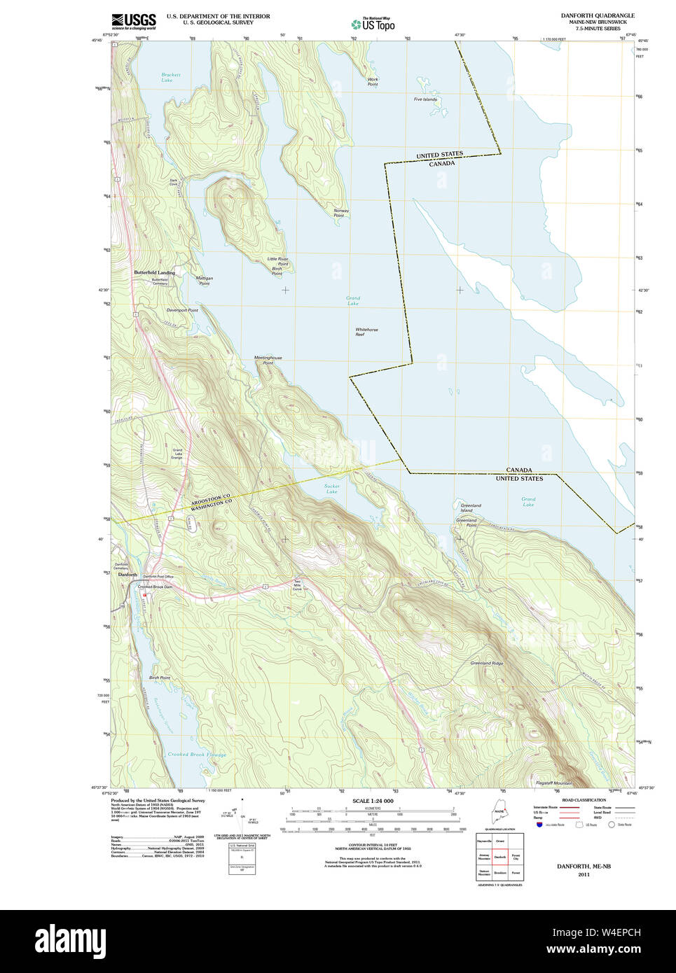Danforth maine map Cut Out Stock Images & Pictures Alamy
