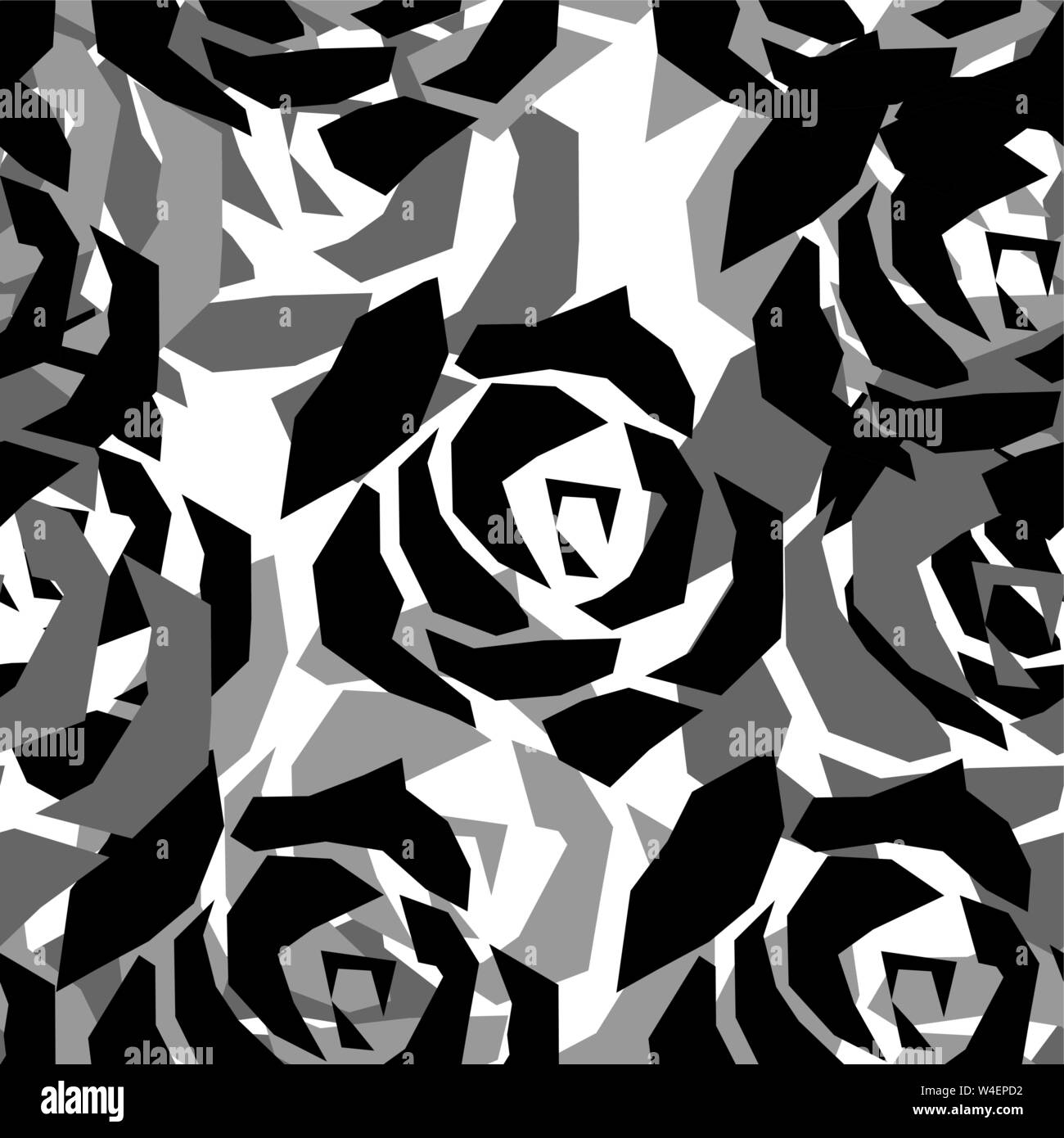 Seamless pattern with painted roses. Vector illustration Stock Vector ...