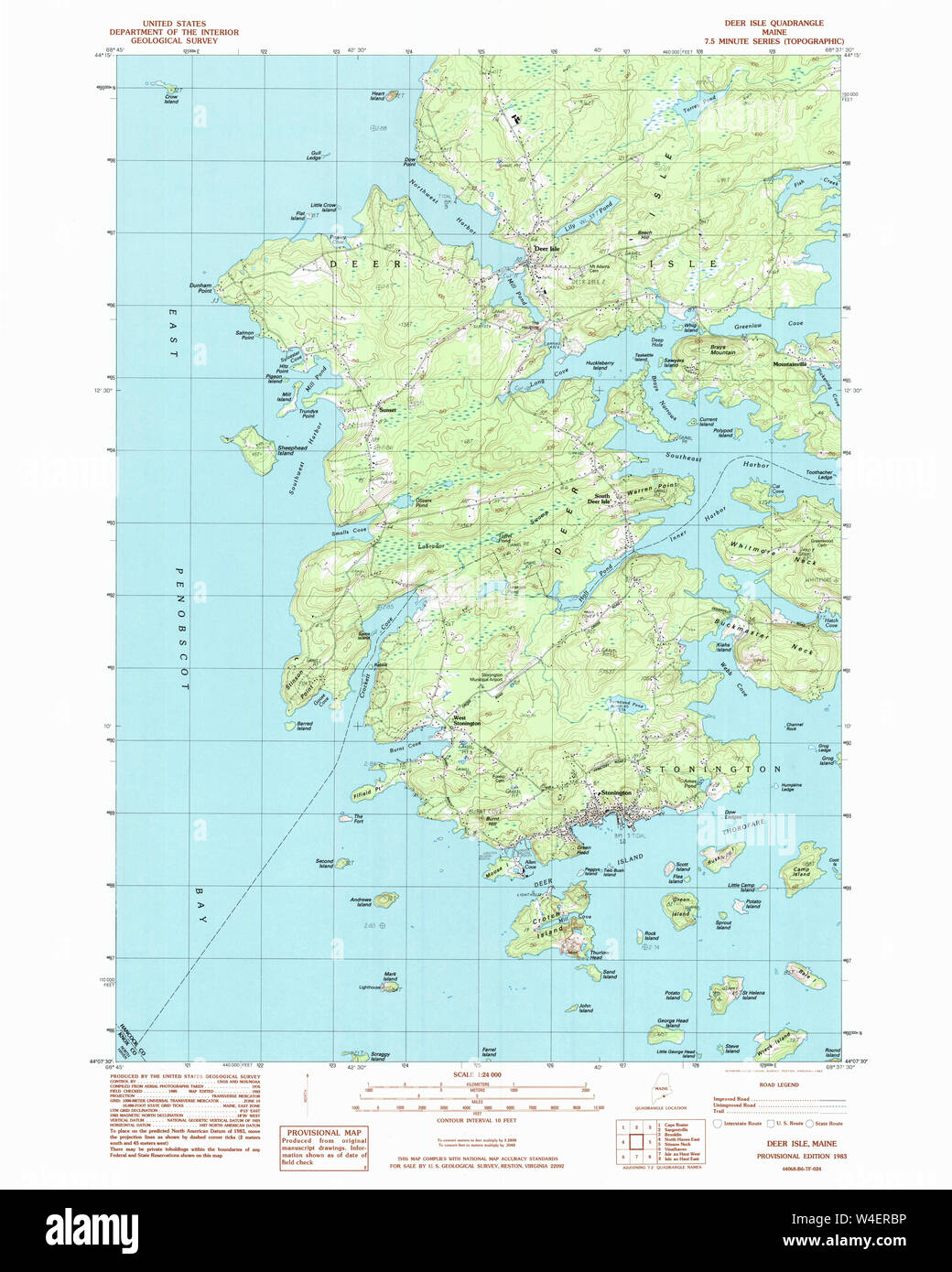 Map of deer isle Cut Out Stock Images & Pictures Alamy