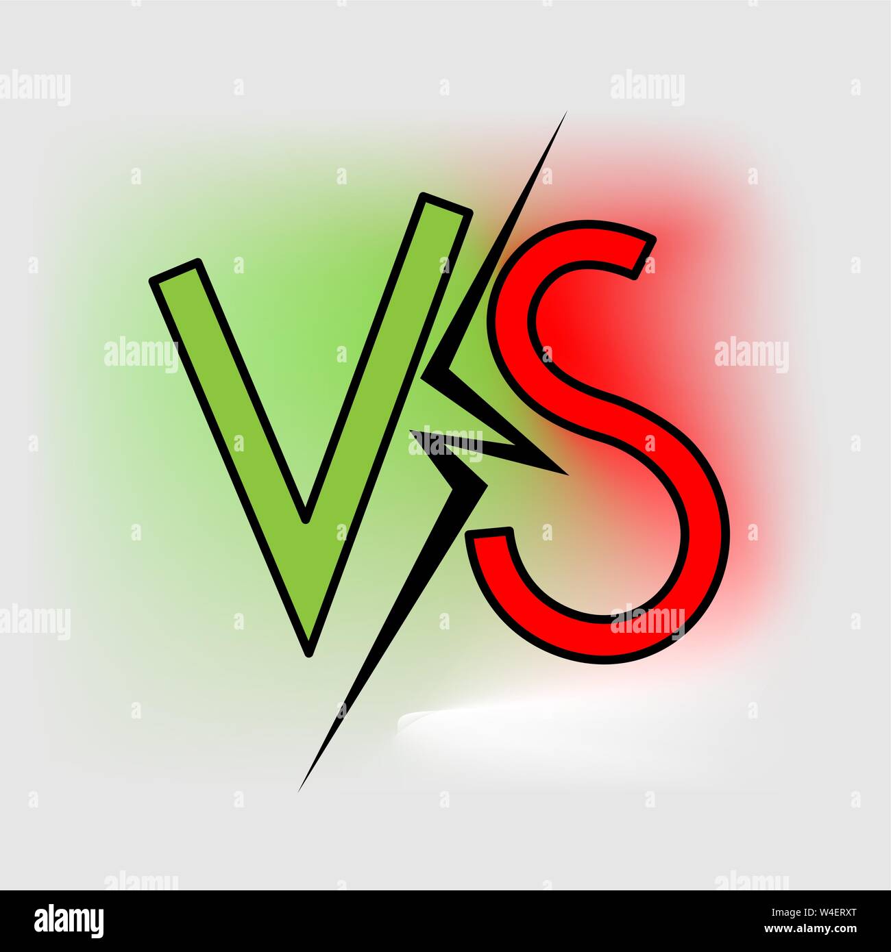 Flat vs for concept design. Vector banner design Stock Vector