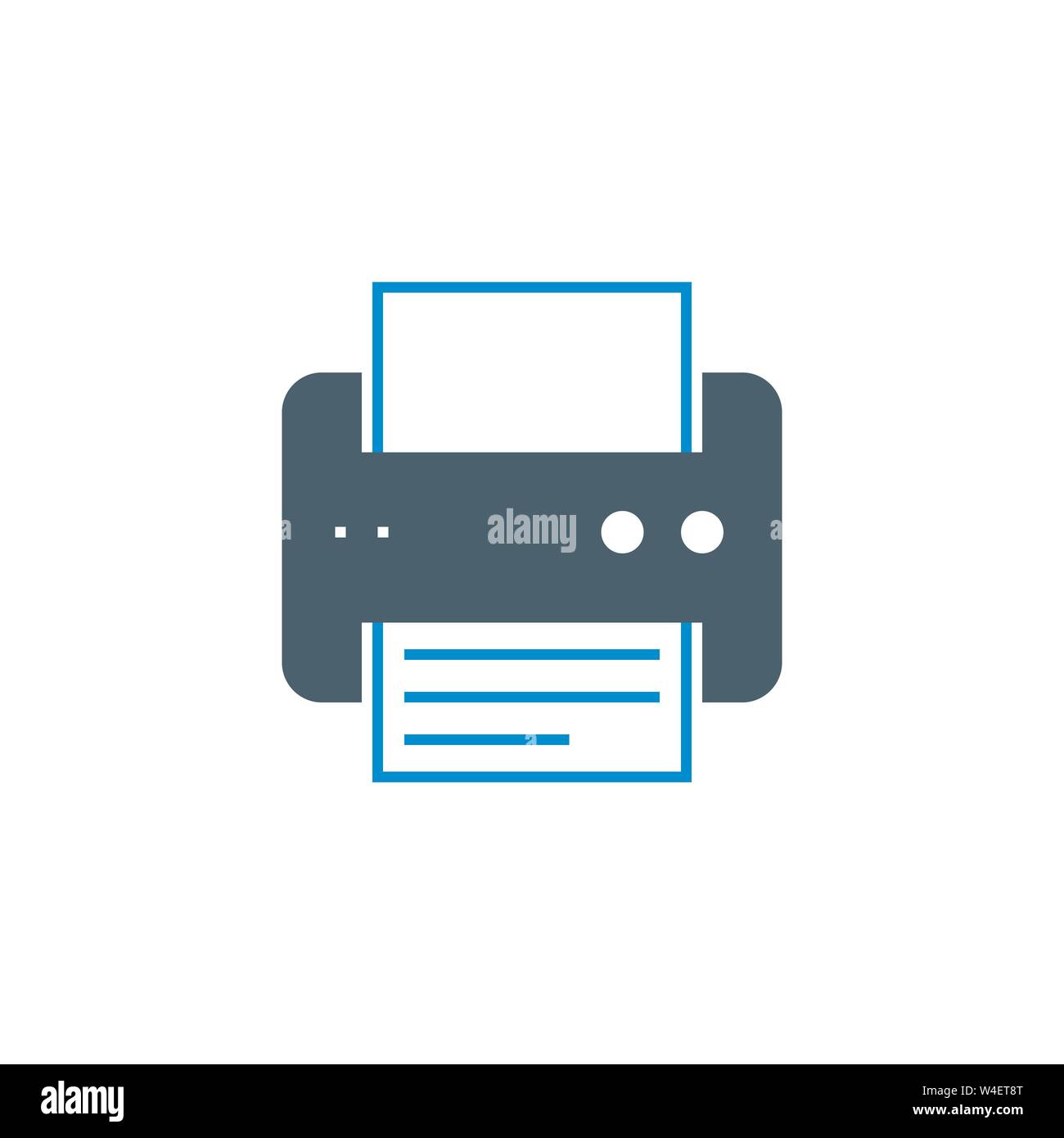 Printer related vector glyph icon. Stock Vector