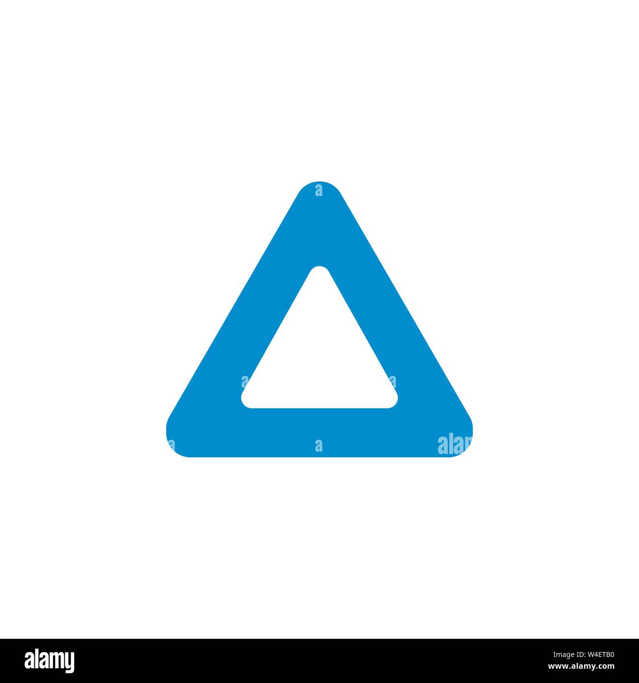 Triangle related vector glyph icon. Stock Vector