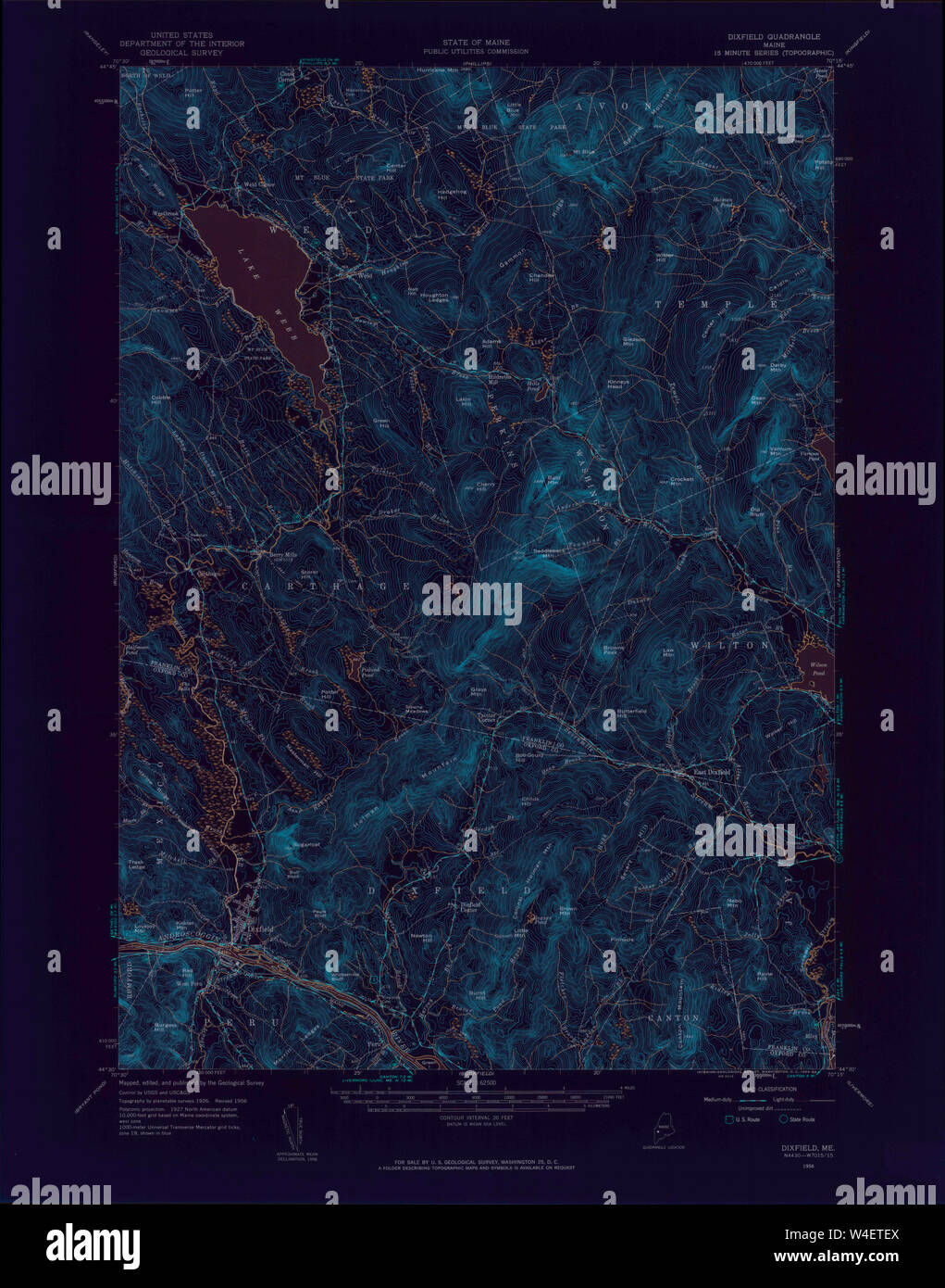 Dixfield maine map hires stock photography and images Alamy