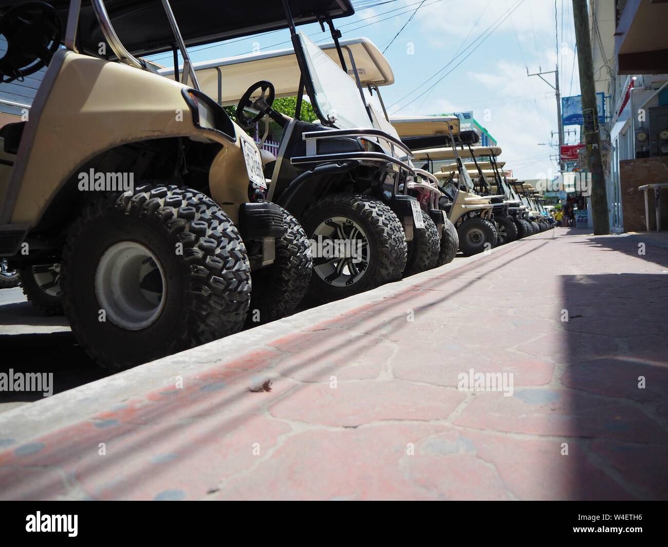 Belize golf carts hires stock photography and images Alamy