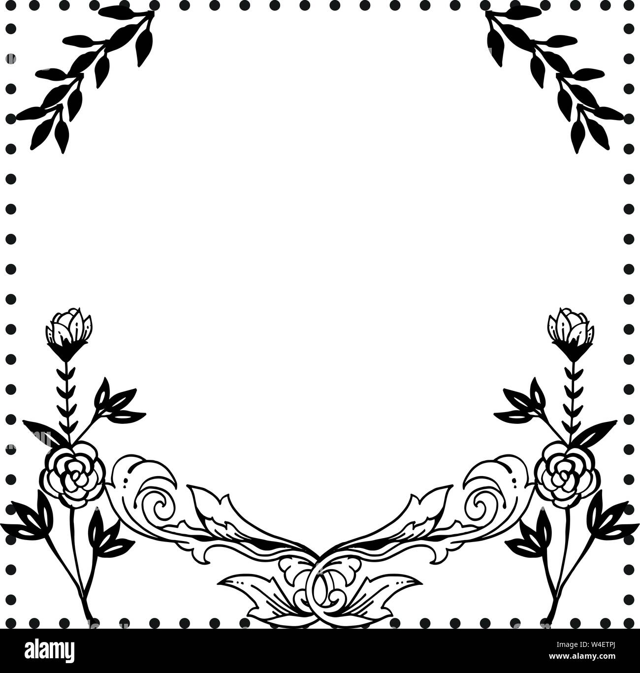 Ornate of beautiful floral frame, design template of cards. Vector ...