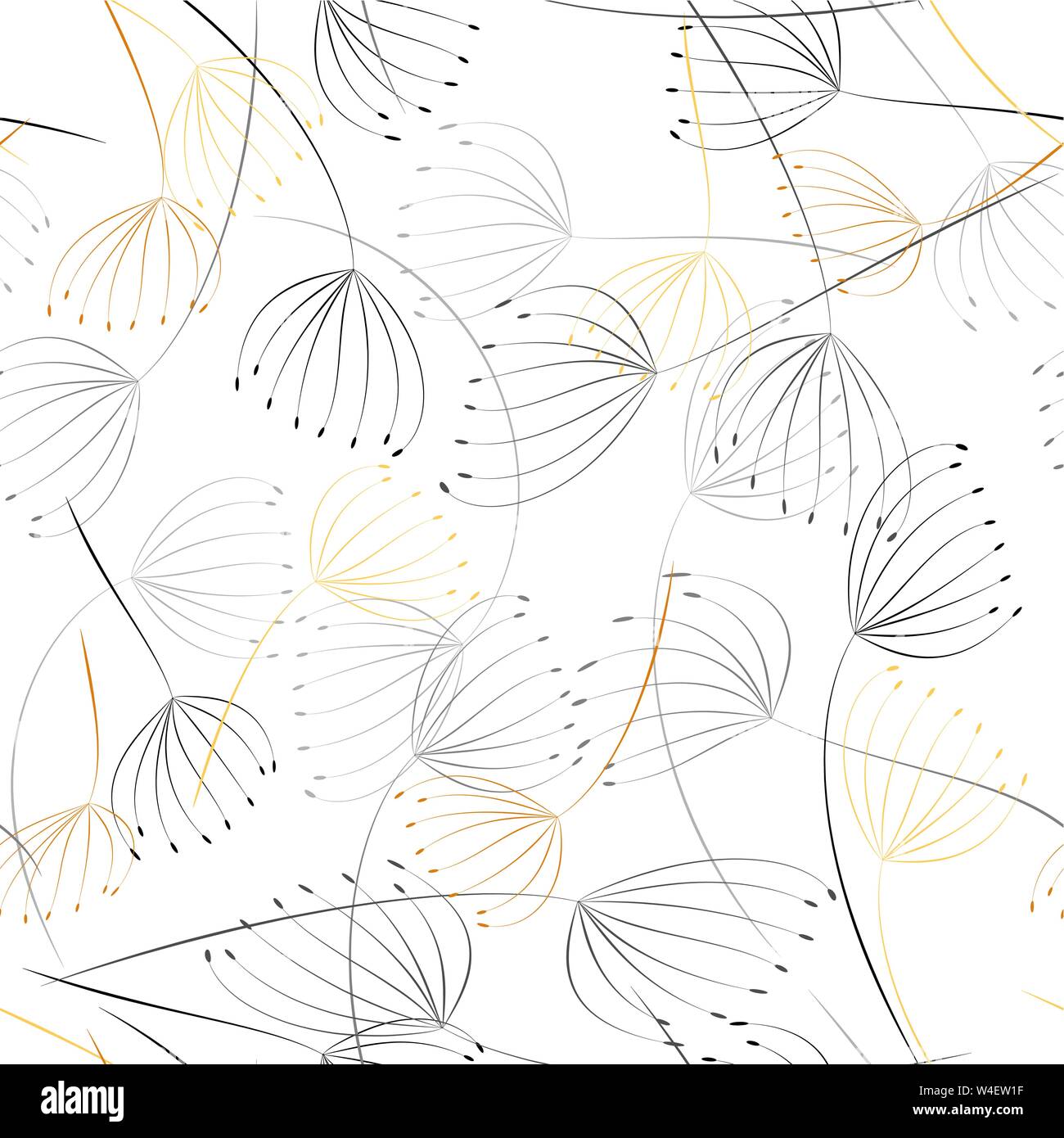 Repeat Pattern On Flying Seamless pattern. Flying of dandelion seeds. Stylish repeating texture ...
