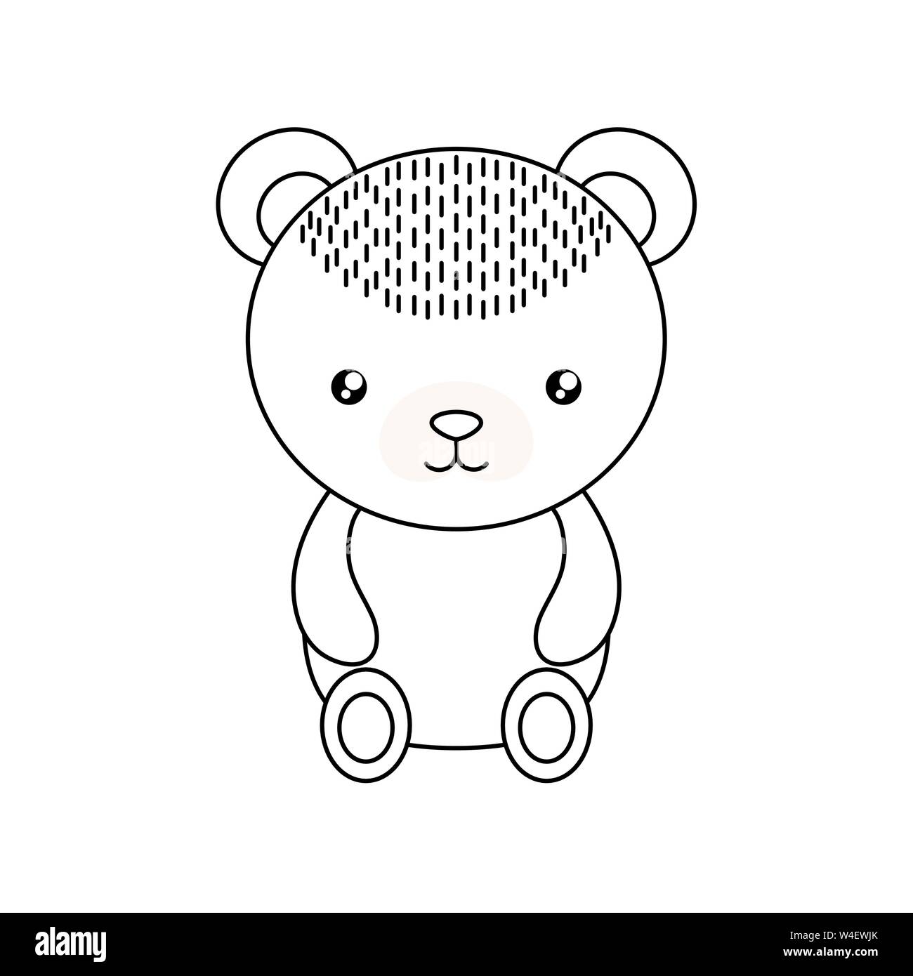 cute little bear baby character vector illustration design Stock Vector ...
