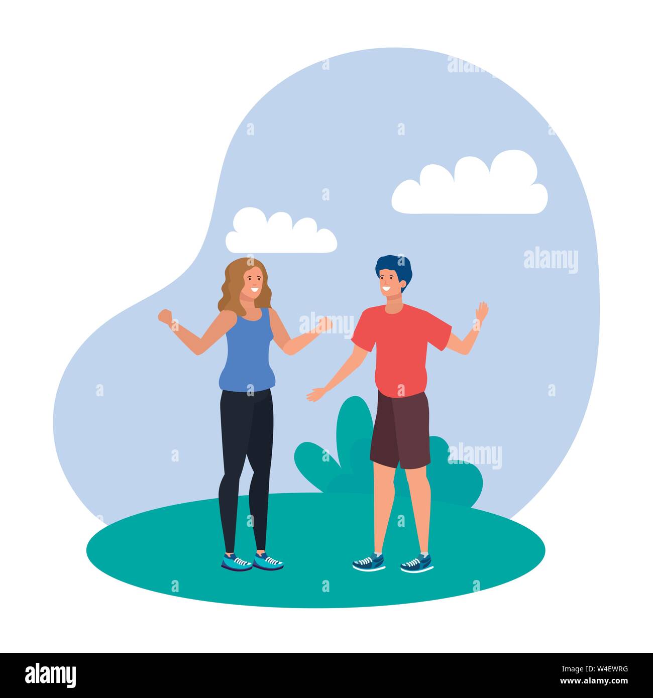 young lovers couple in the landscape Stock Vector Image & Art - Alamy