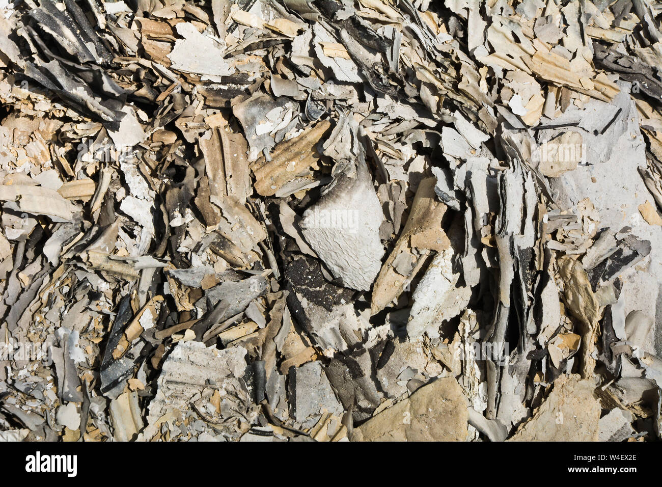 Background from burnt corrugated cardboard Stock Photo