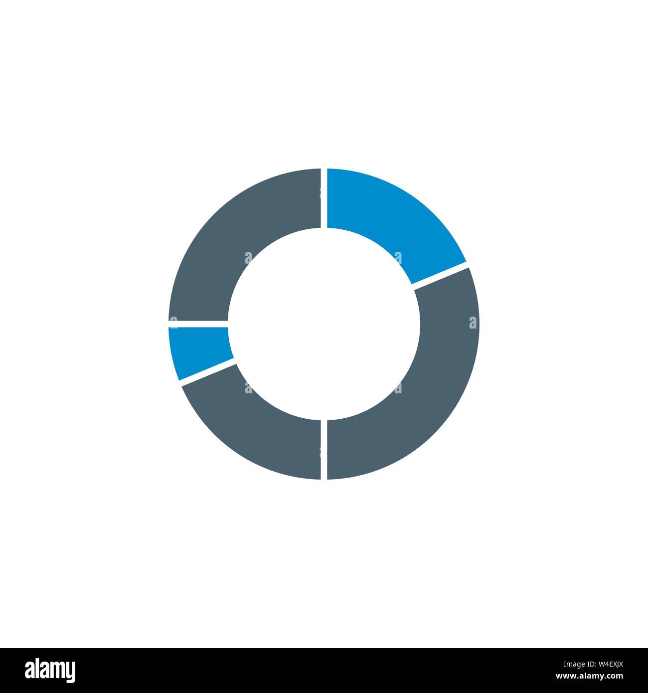 Pie Chart related vector glyph icon. Stock Vector