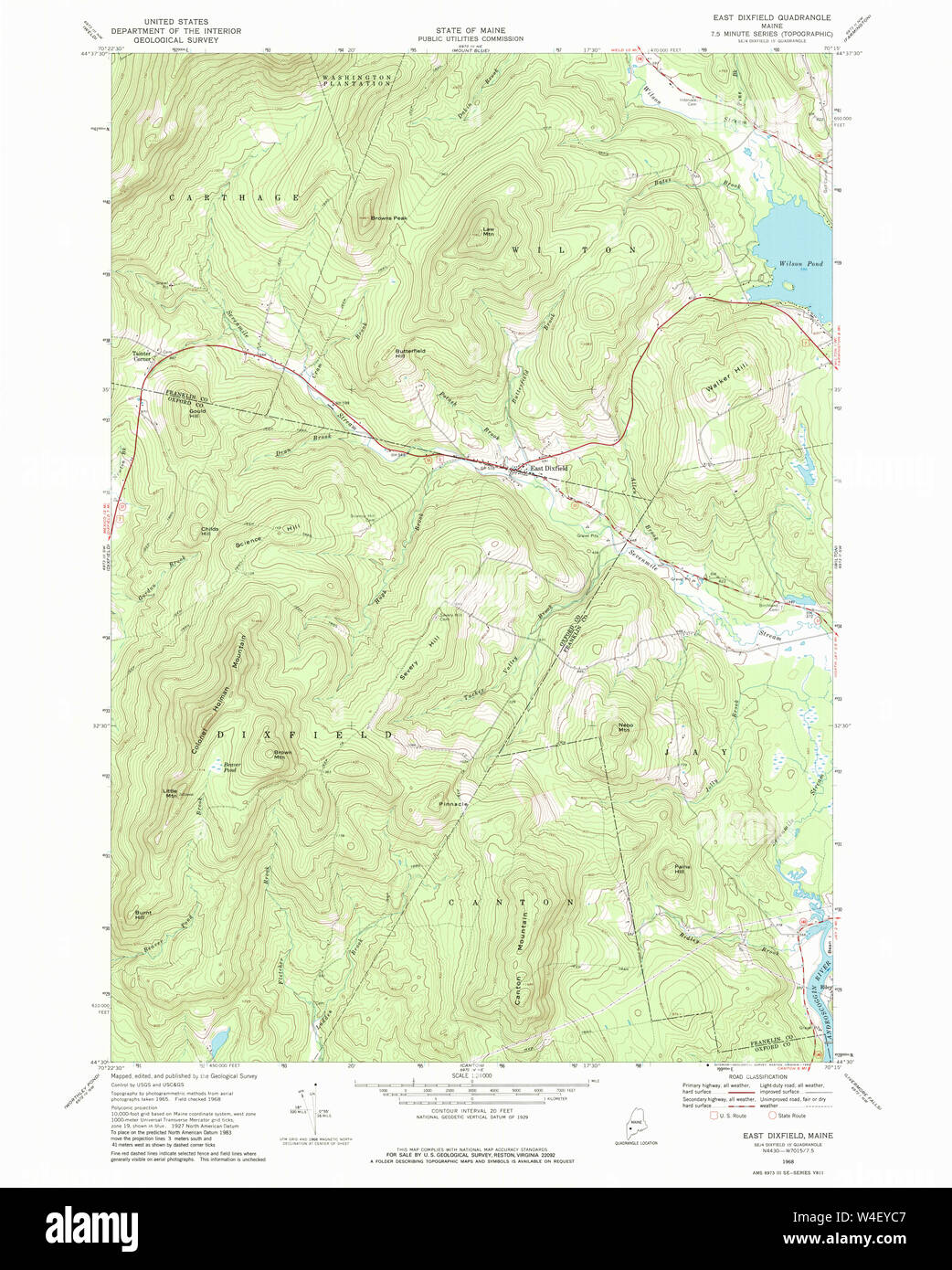 Dixfield map hires stock photography and images Alamy